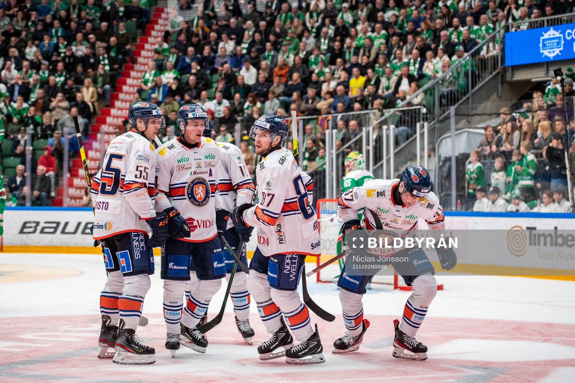 Växjös spelarna jublar