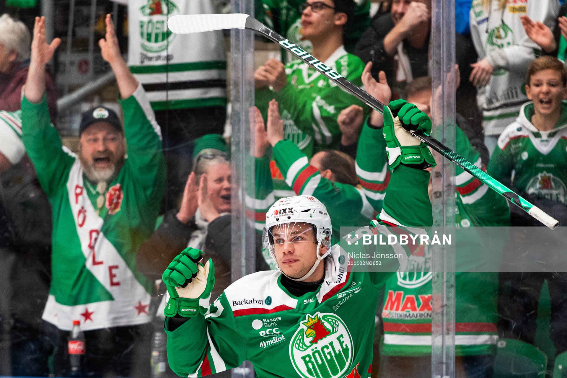 Rögles Leon Bristedt jublar