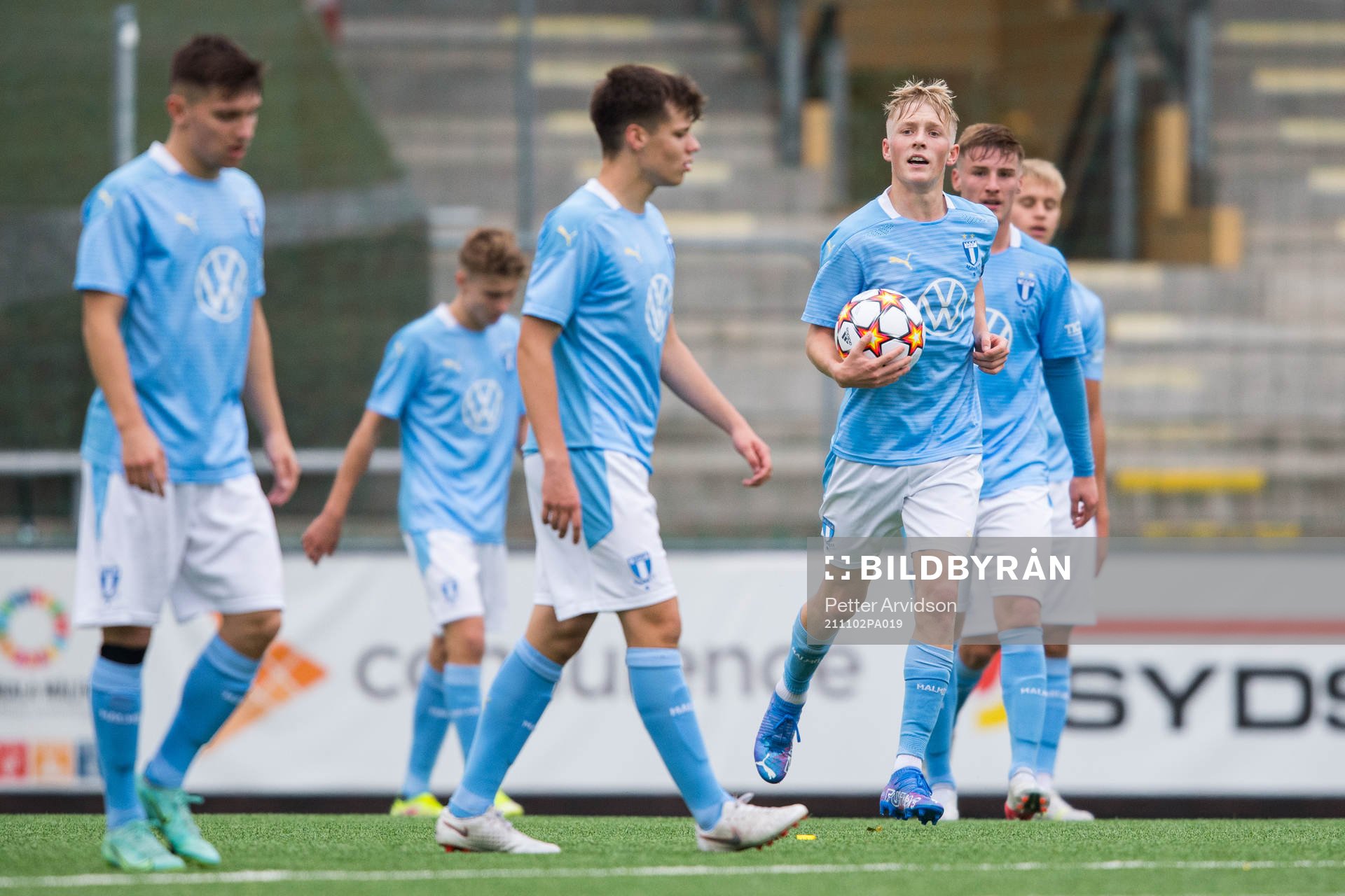 Melker Widell of Malmö FF looks dejected