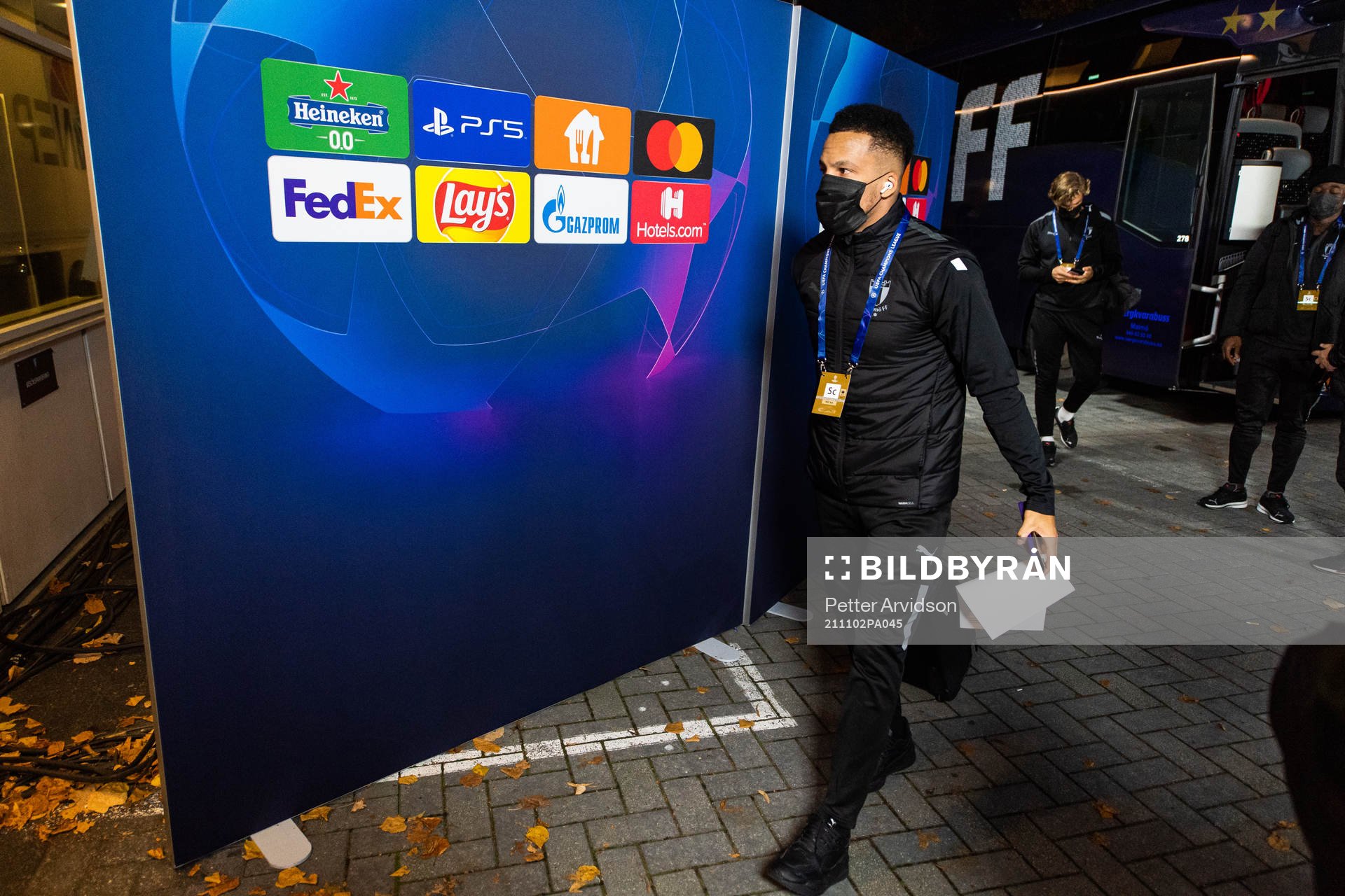 Martin Olsson of Malmö FF, arrives at the arena