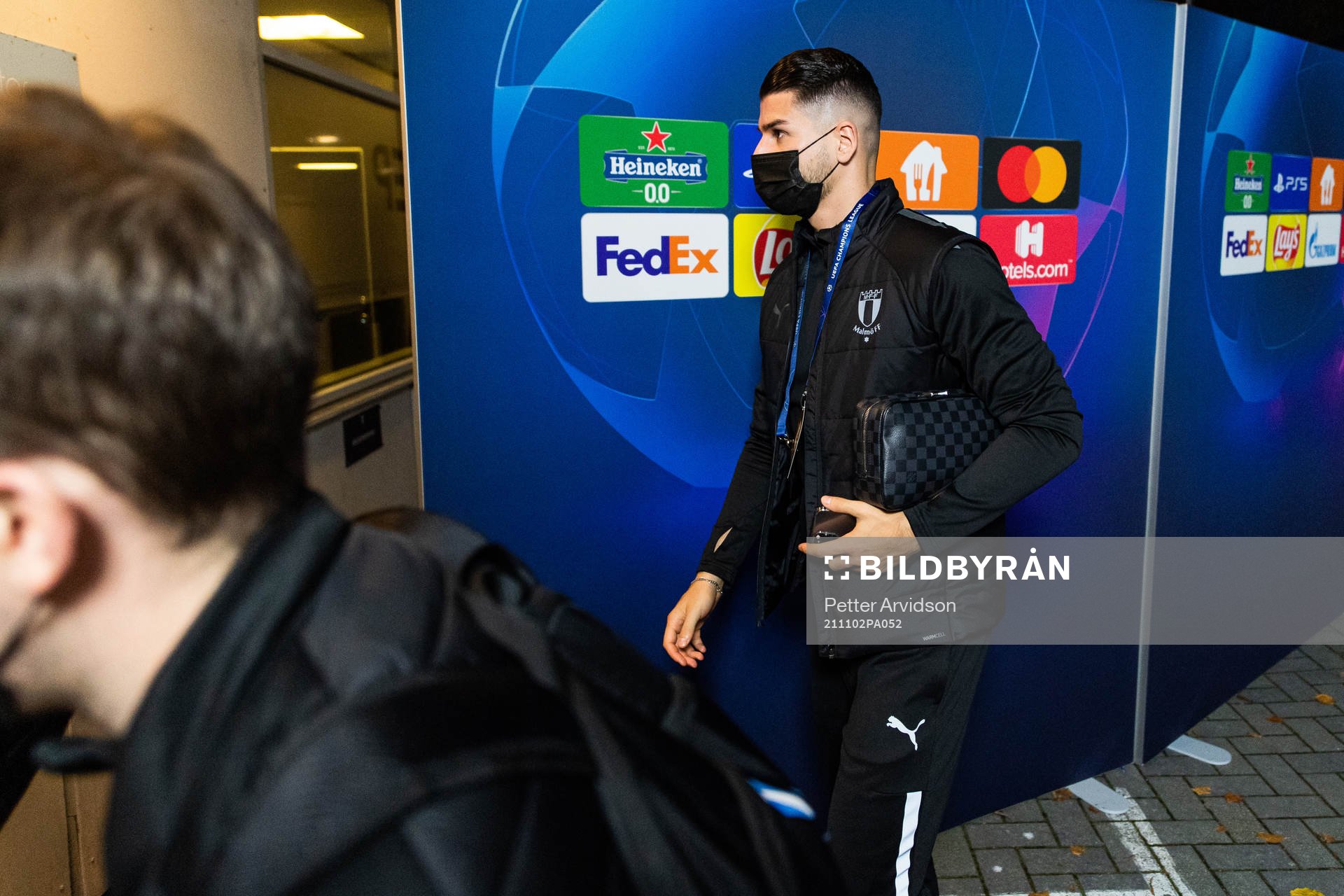 Antonio Colak of Malmö FF, arrives at the arena