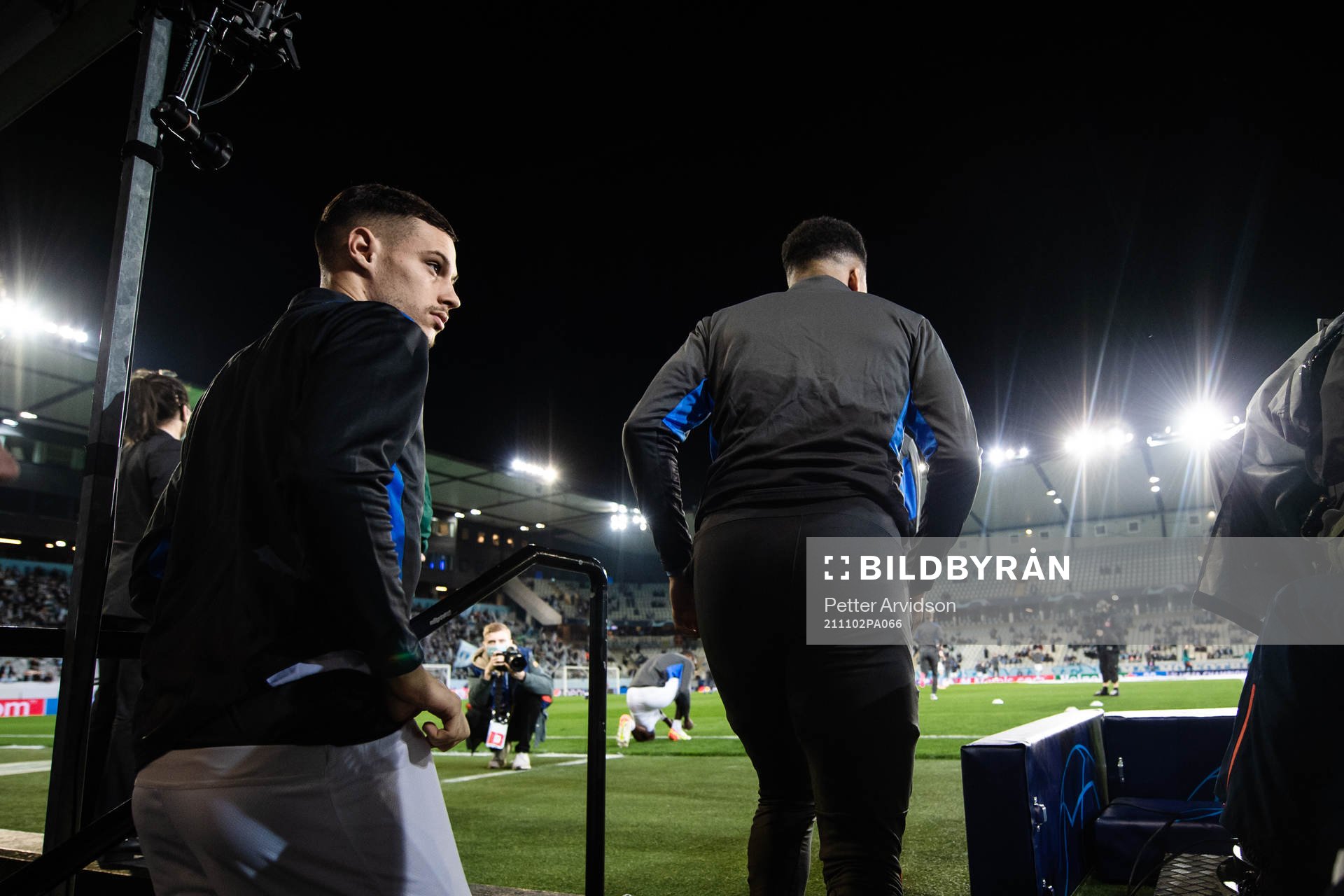 Veljko Birmancevic and Martin Olsson of Malmö FF
