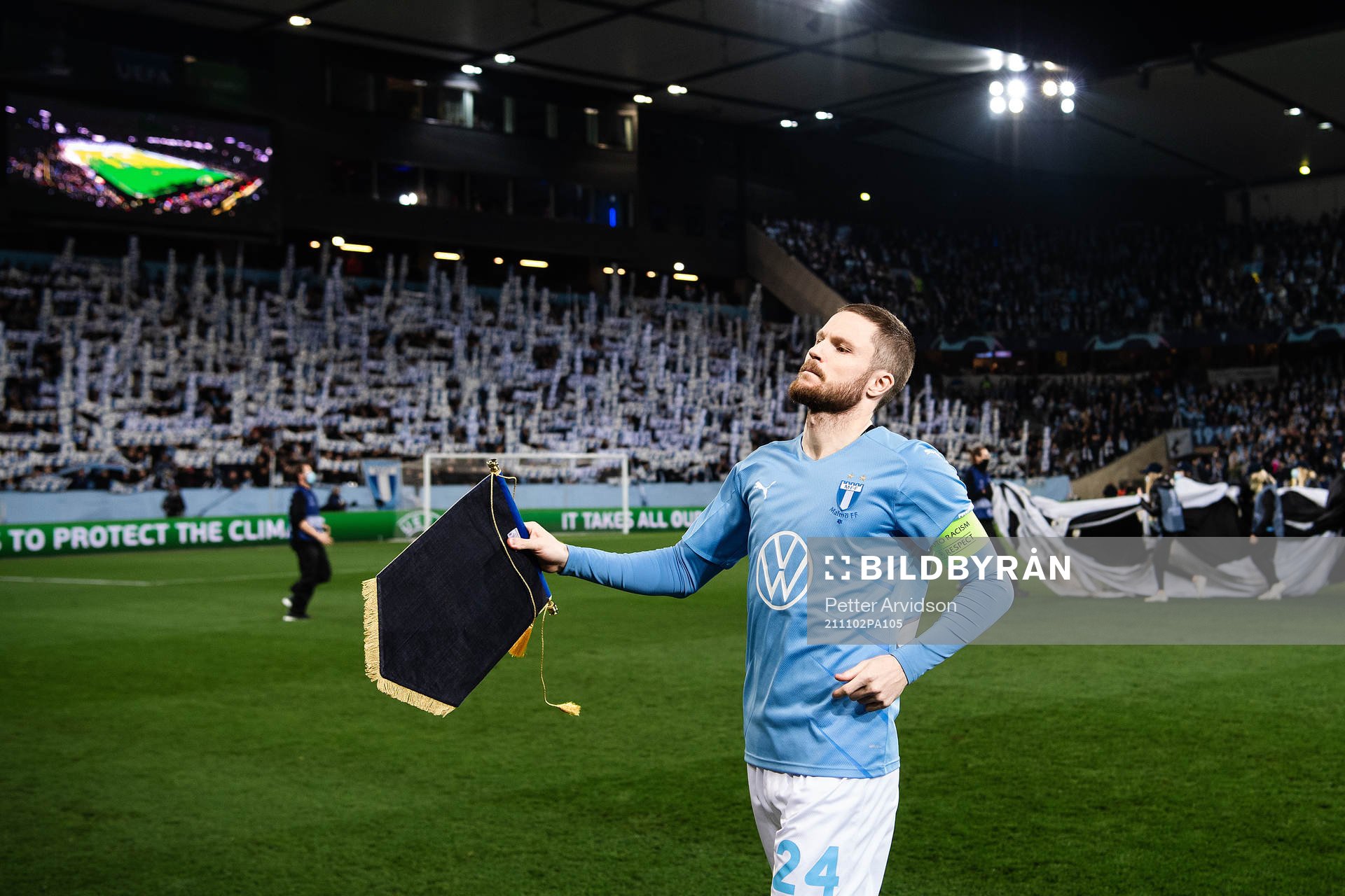 Lasse Nielsen of Malmö FF ahead of the UEFA Champions League football match between Malmö FF and Chelsea on November 2, 2021 in Malmö.