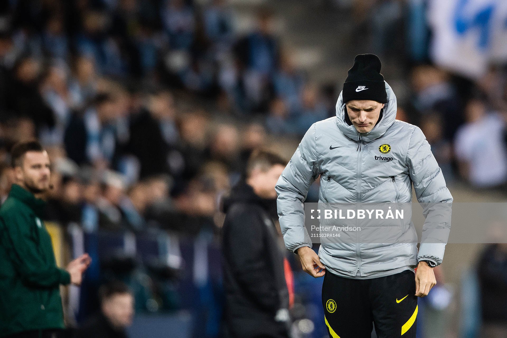Thomas Tuchel, head coach of Chelsea looks dejected
