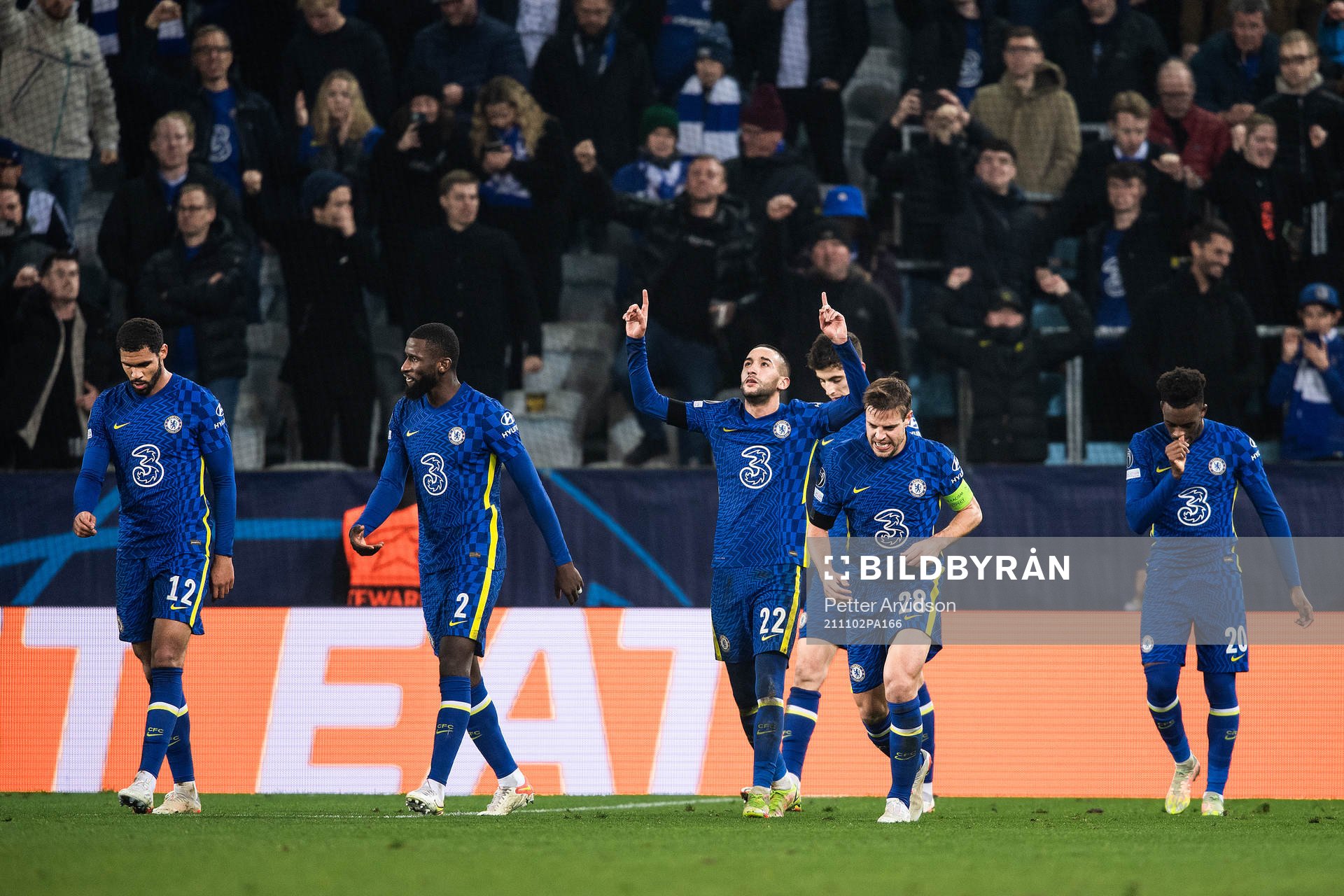 Hakim Ziyech of Chelsea celebrates