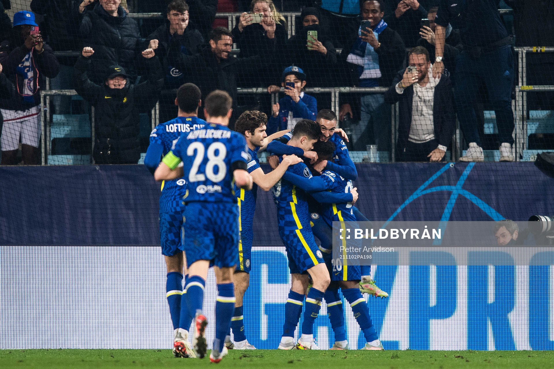 Hakim Ziyech of Chelsea celebrates