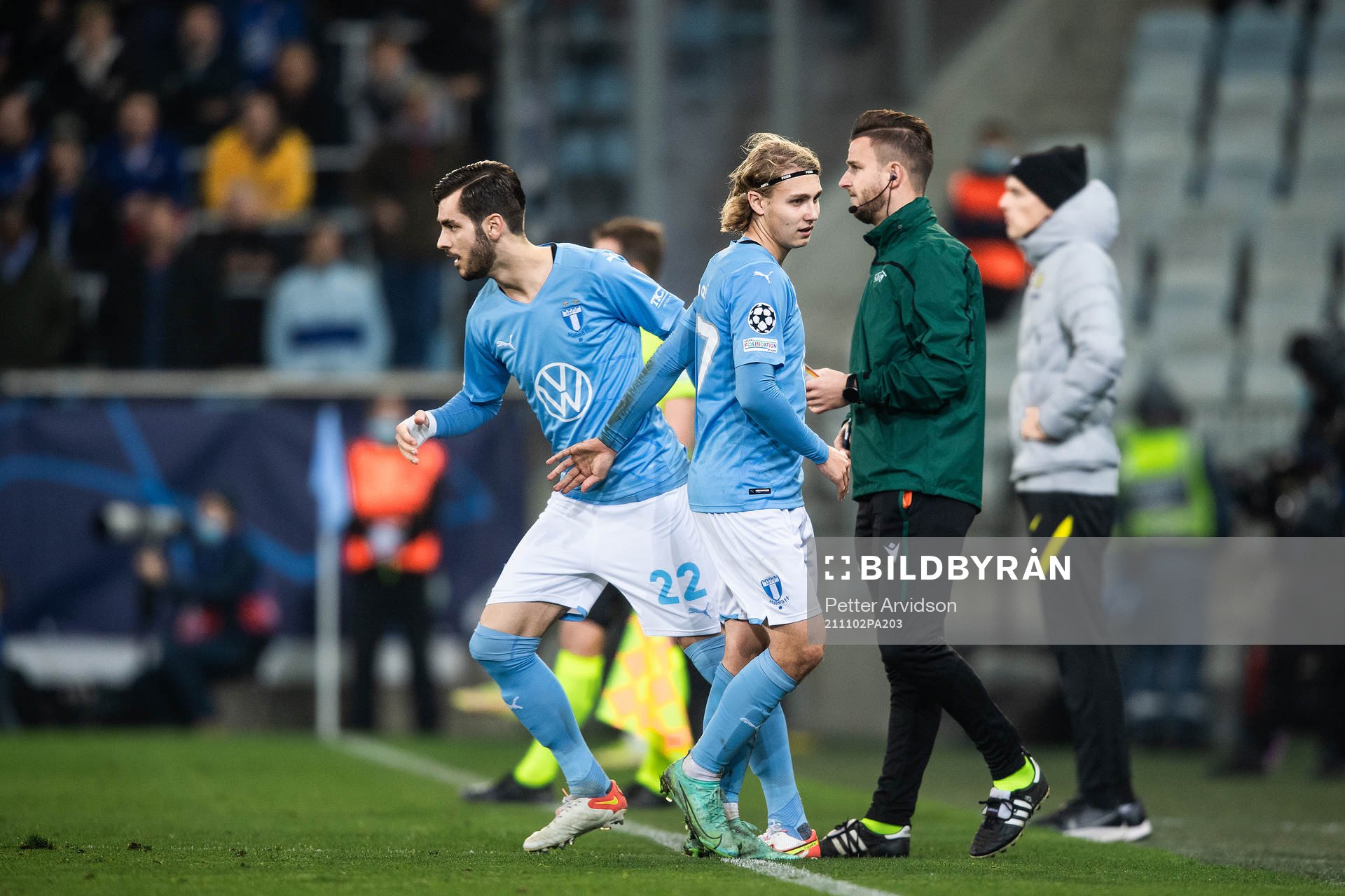 Sebastian Nanasi and Adi Nalic of Malmö FF