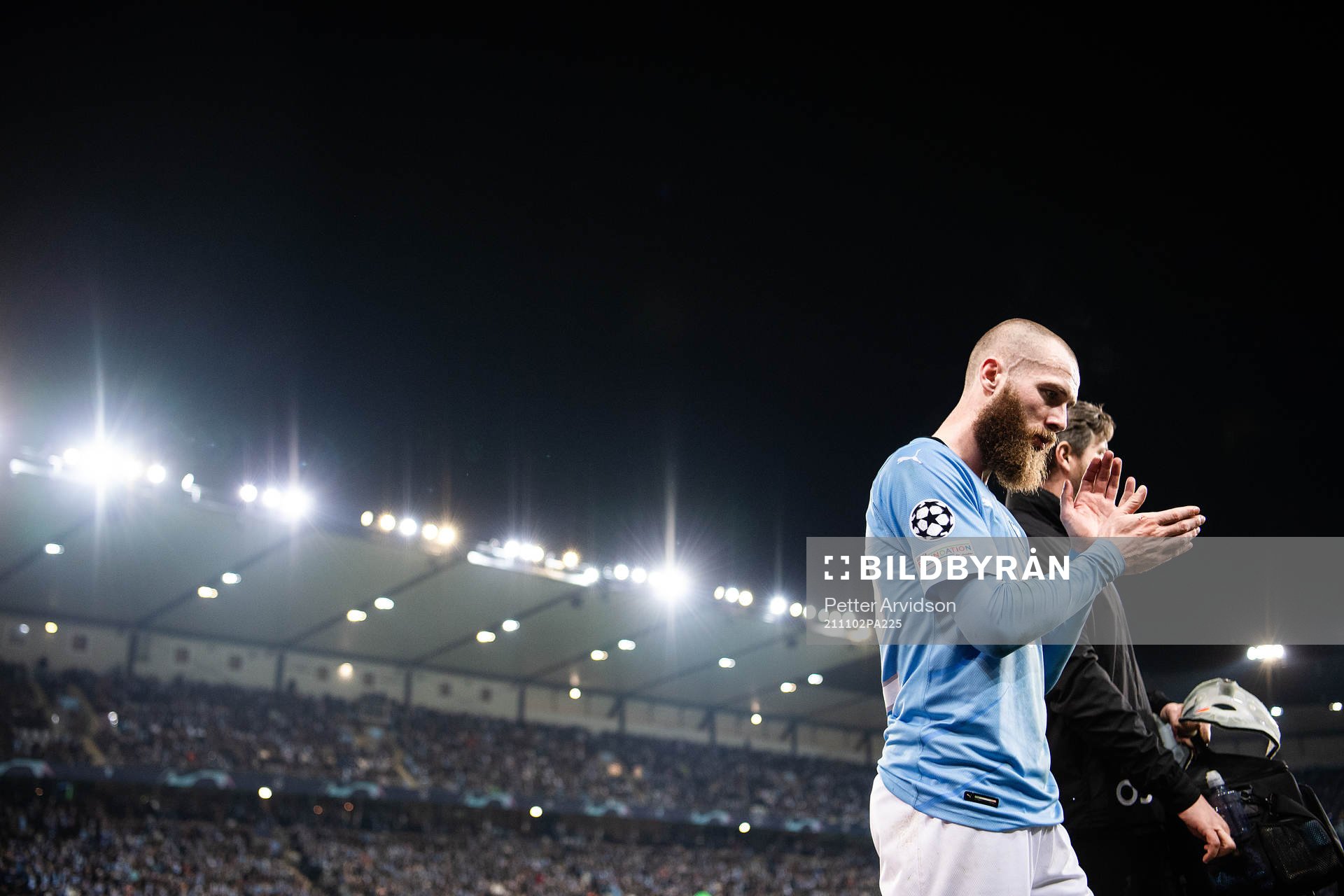 Jo Inge Berget of Malmö FF leaves the pitch