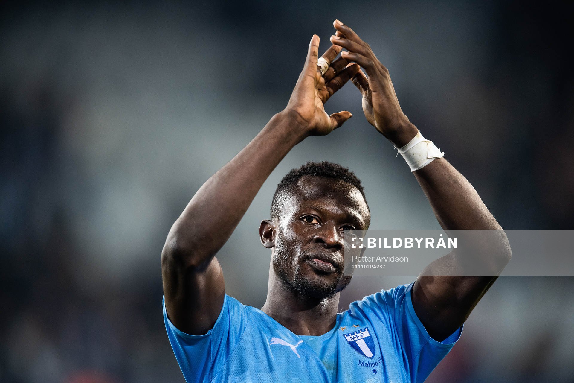 Bonke Innocent of Malmö FF after the UEFA Champions League football match between Malmö FF and Chelsea on November 2, 2021 in Malmö.