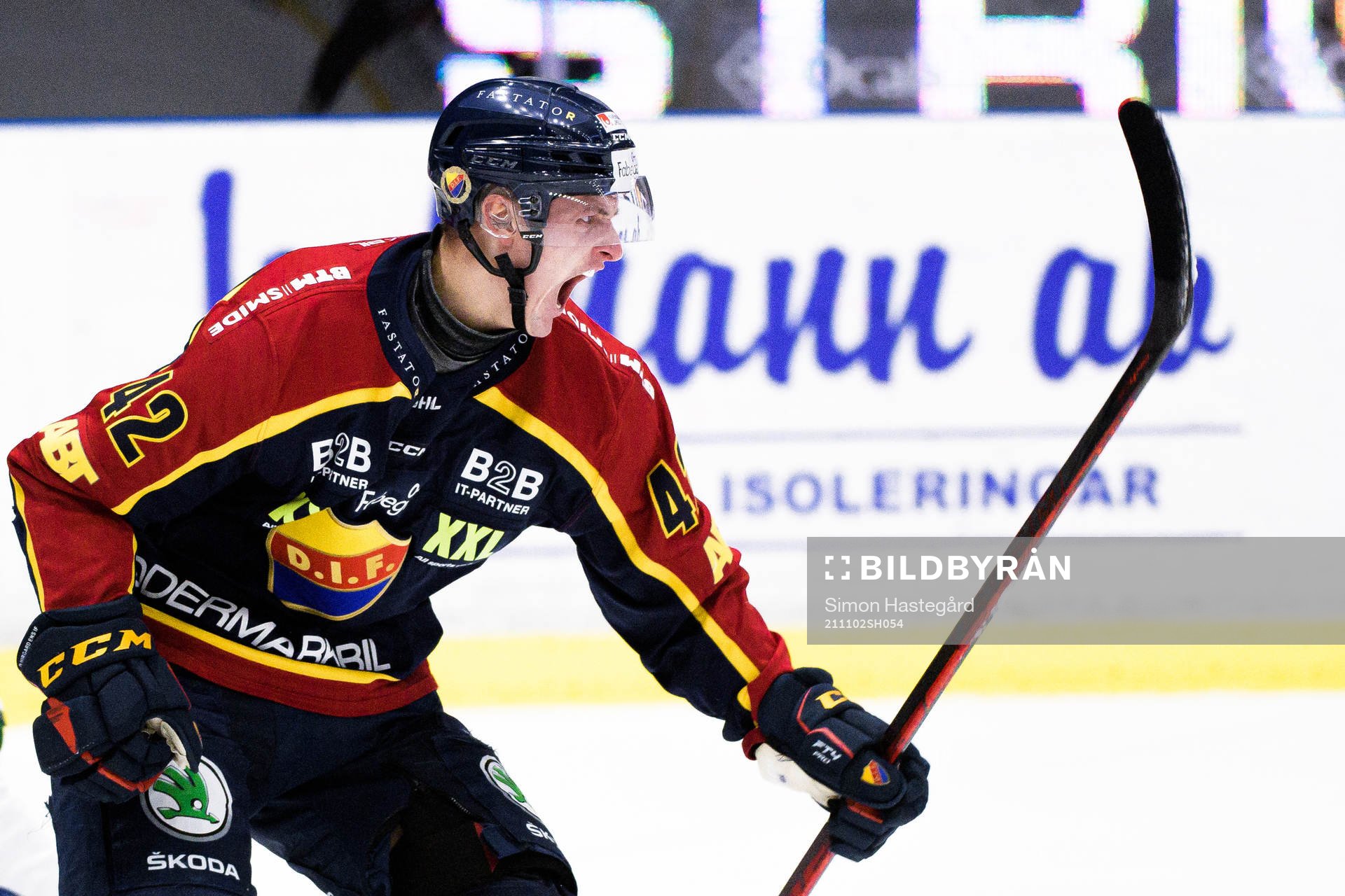 Djurgårdens Ludvig Hedström jublar