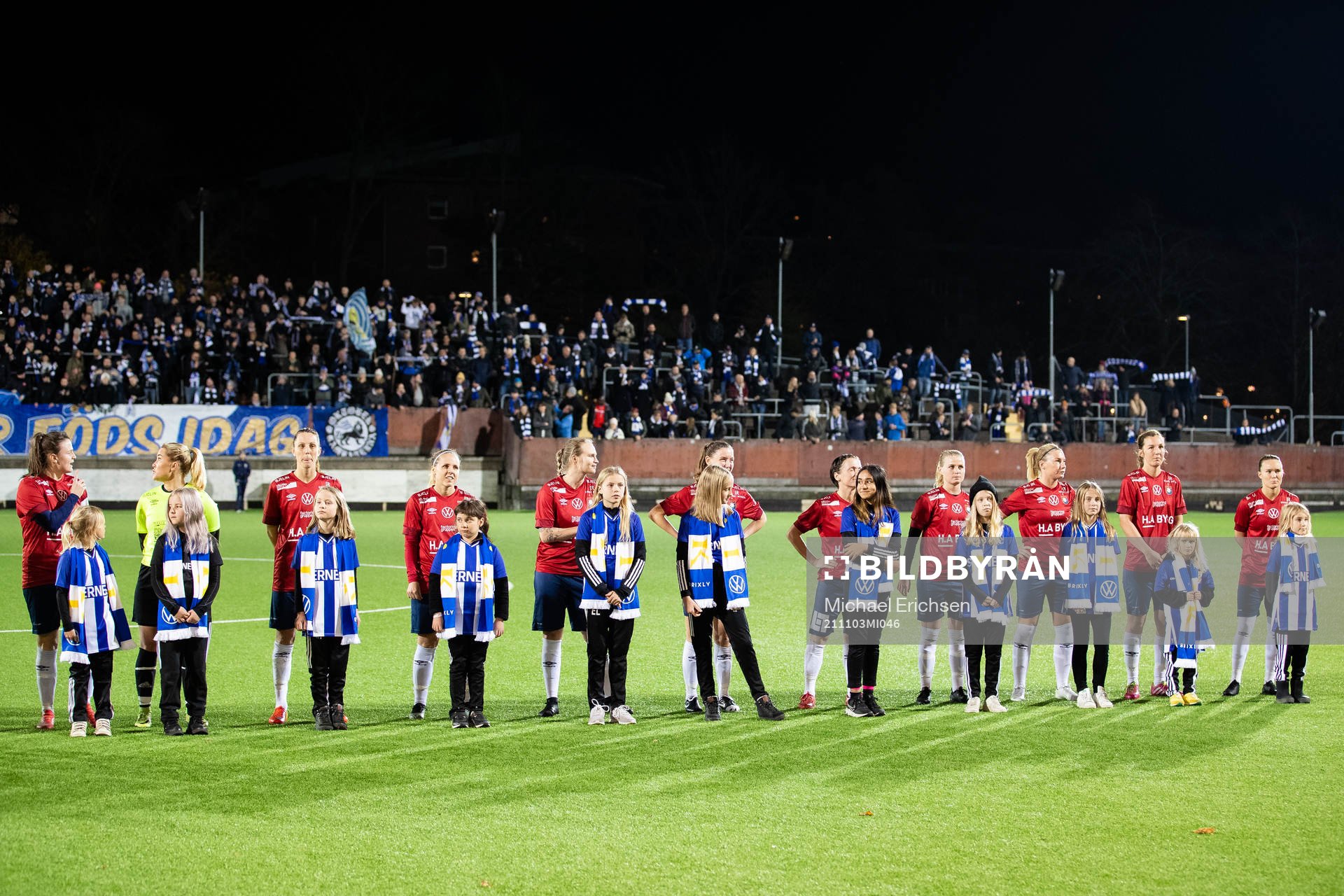 Örgryte på line up innan  kvalmatchen till div 2 i