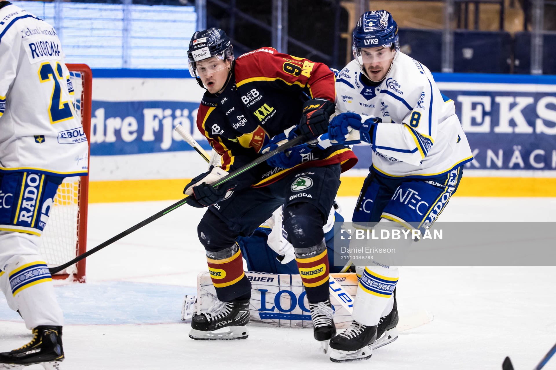 Djurgårdens Linus Andersson och Leksands Matt Caito