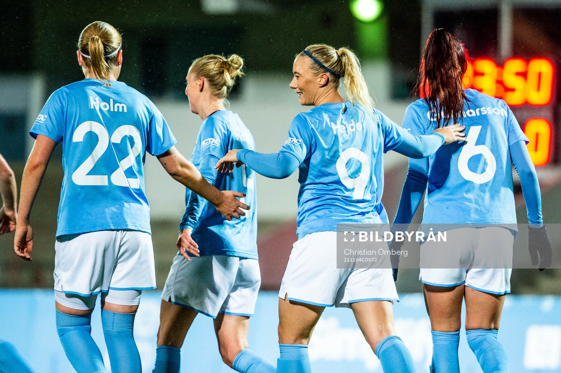 Malmö FFs Rebecka Holm, Stina Stadig, Madeleine Hejde och