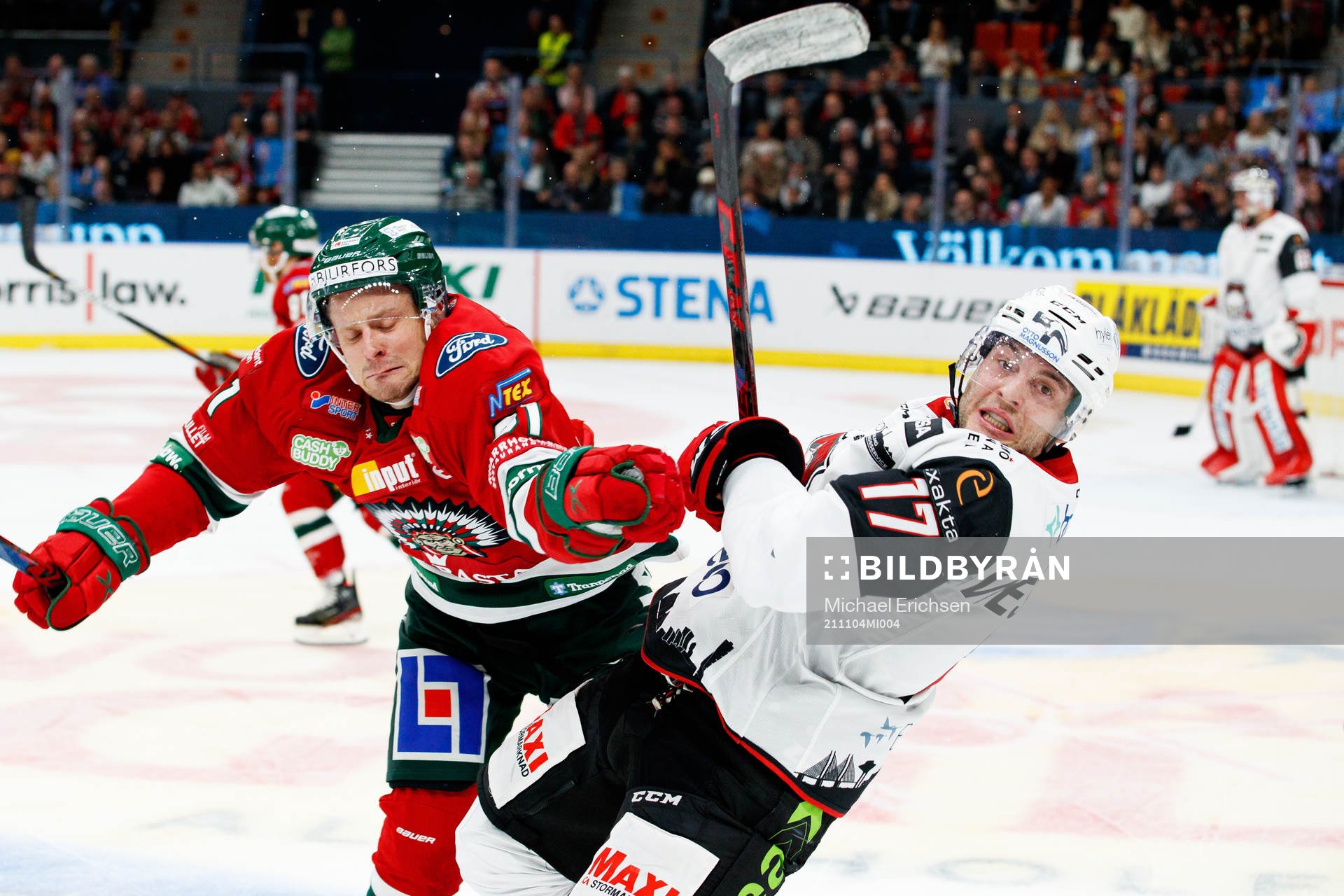 Frölundas Nicklas Lasu  och Malmö Redhawks Pathrik