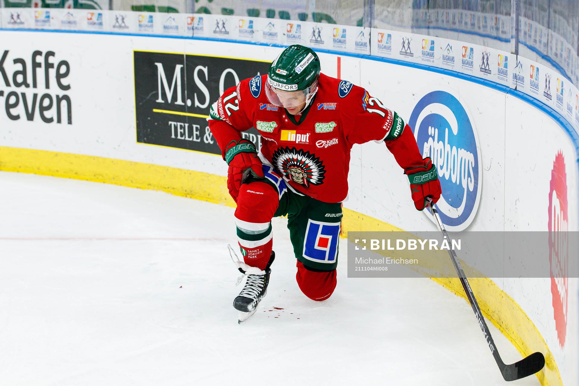 Frölundas Max Friberg blöder