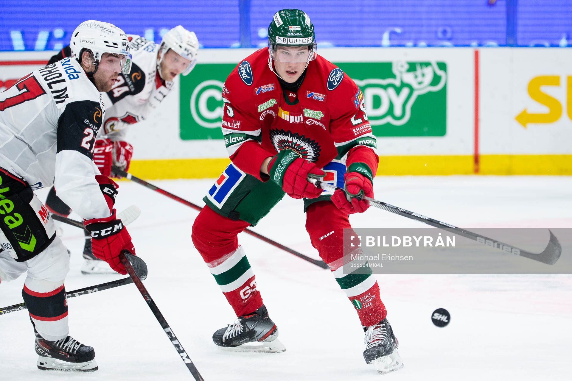 Malmö Redhawks Ponthus Westerholm och Frölundas Elmer