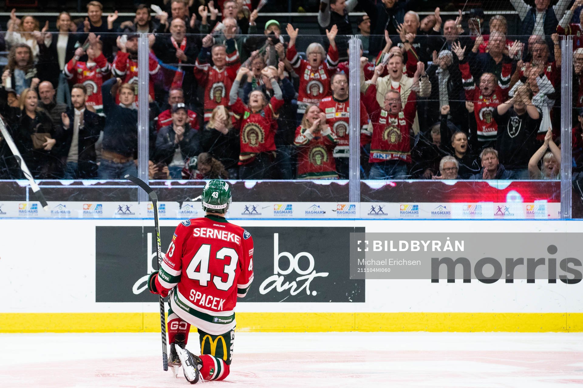 Frölundas Michael Spacek jublar