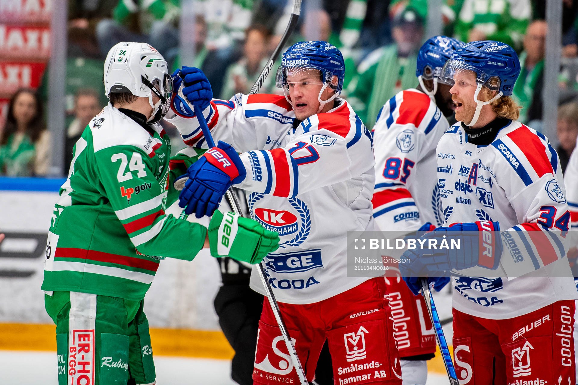 Rögles Marco Kasper i bråk med Oskarshamns Jonas Engström