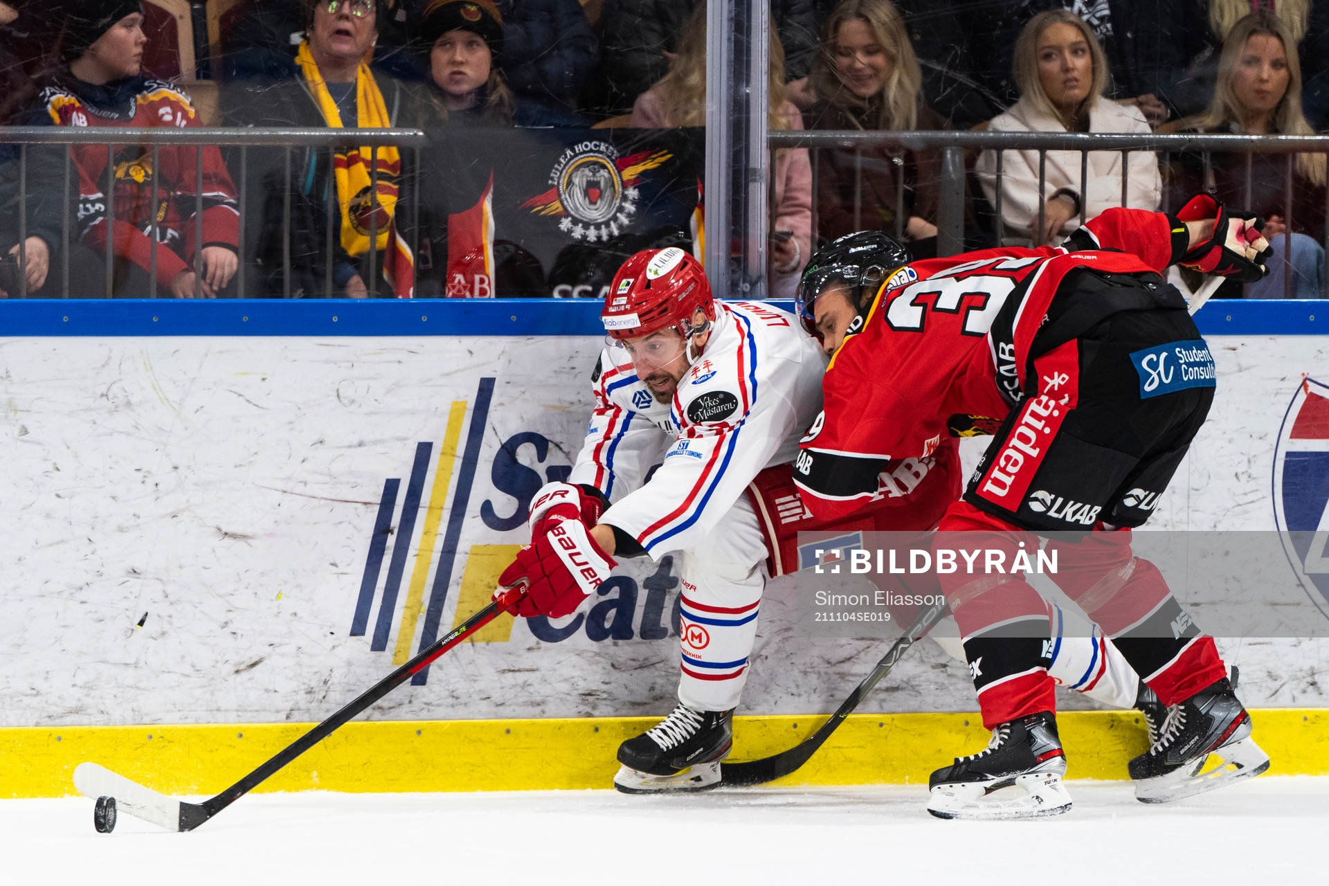 Timrås Albin Lundin och Luleås Pontus Själin