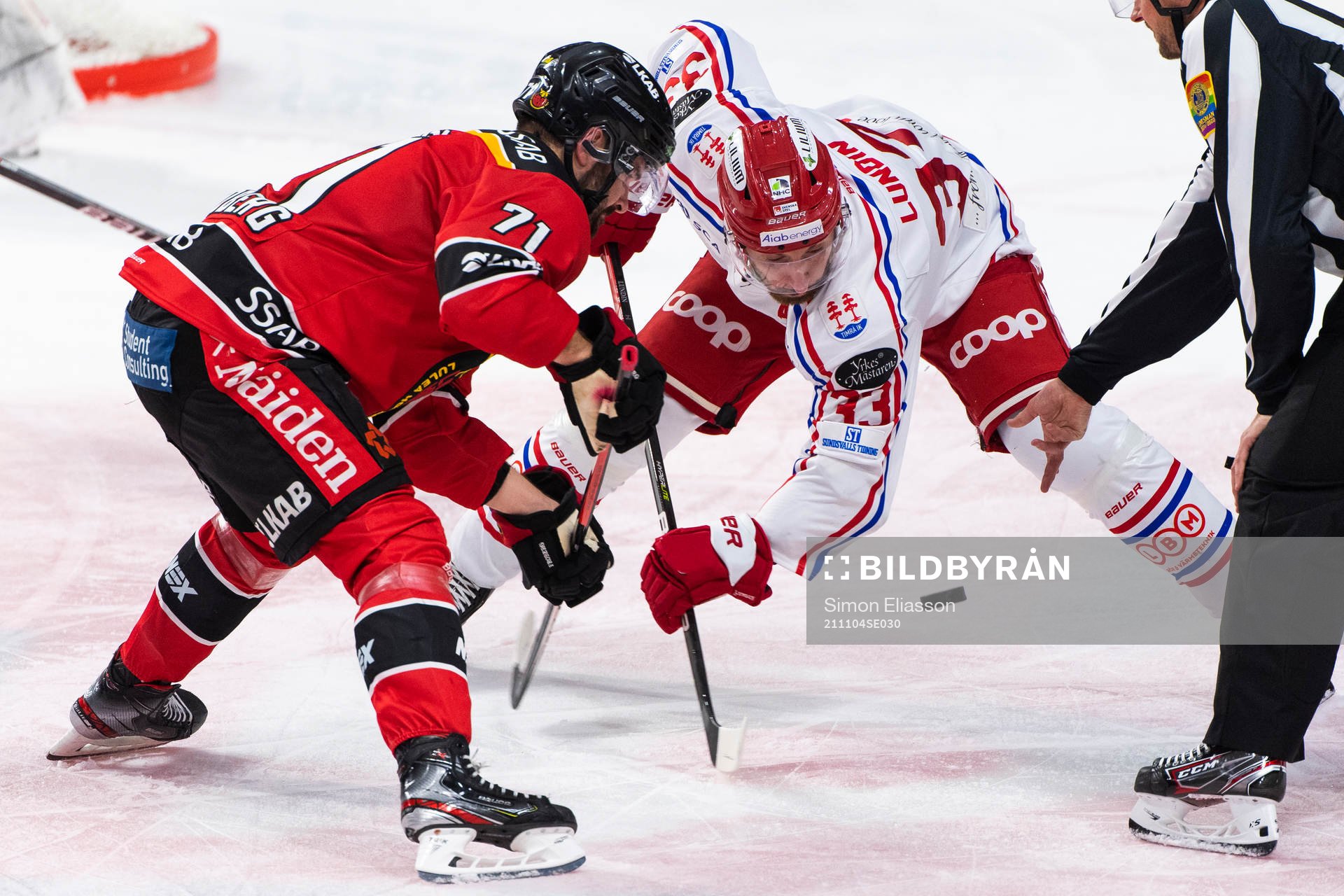 Luleås Linus Fröberg och Timrås Albin Lundin