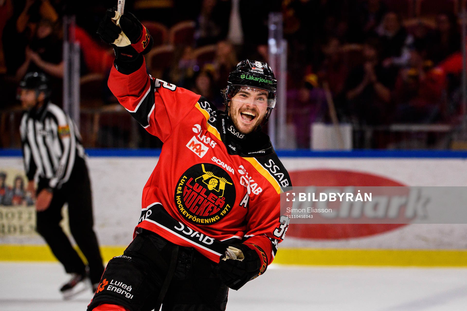 Luleås Oscar Engsund jublar