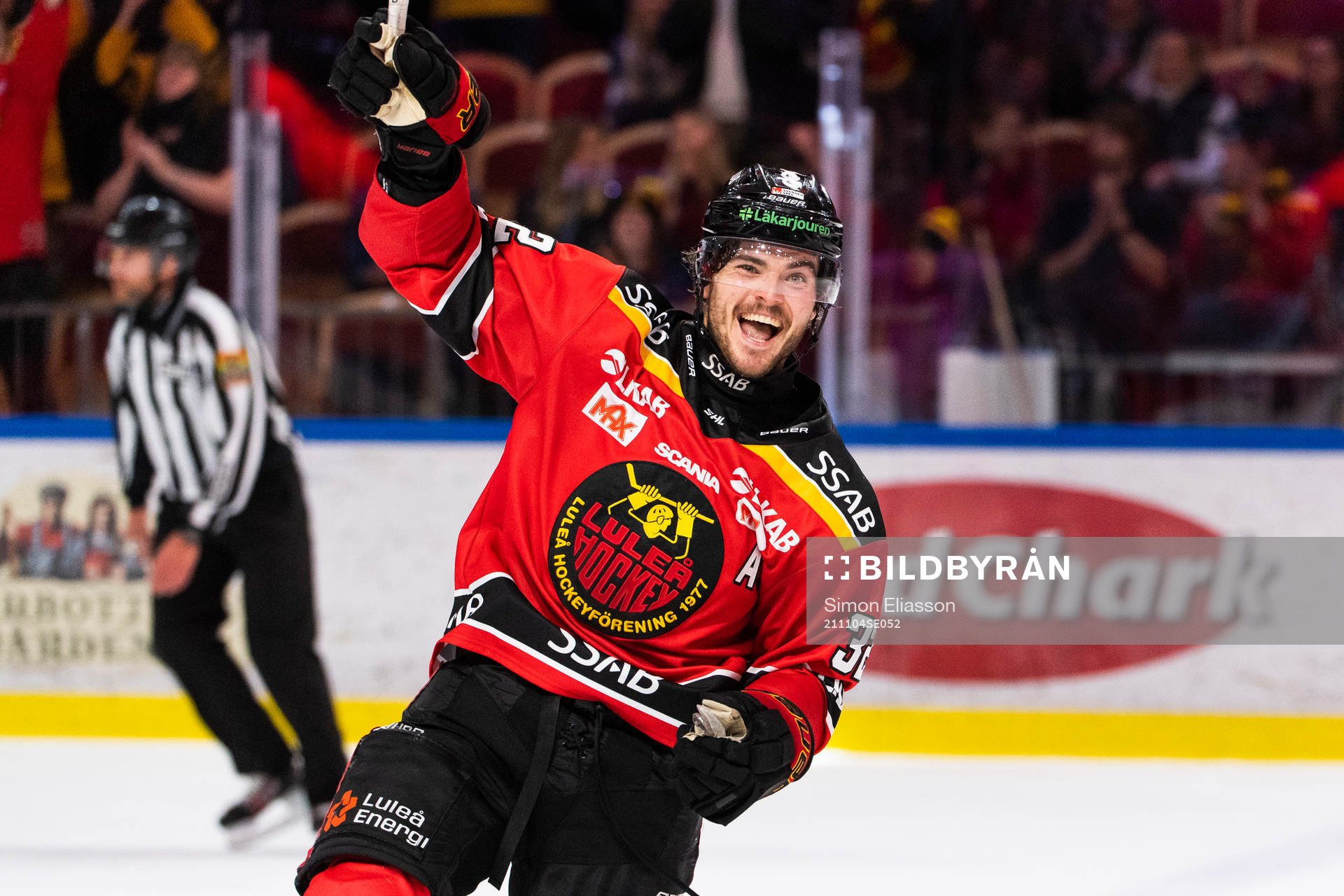 Luleås Oscar Engsund jublar