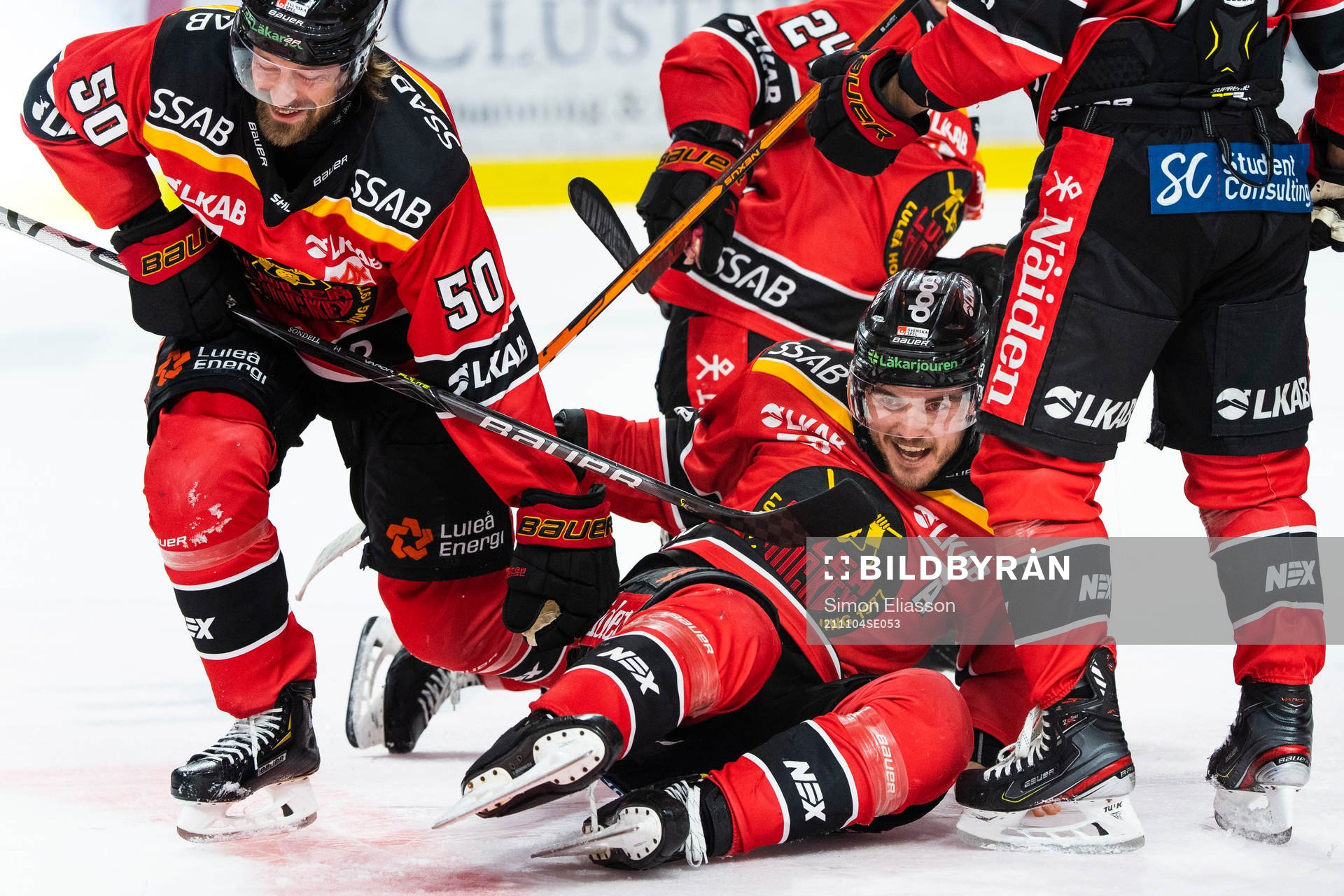 Luleås Oscar Engsund jublar