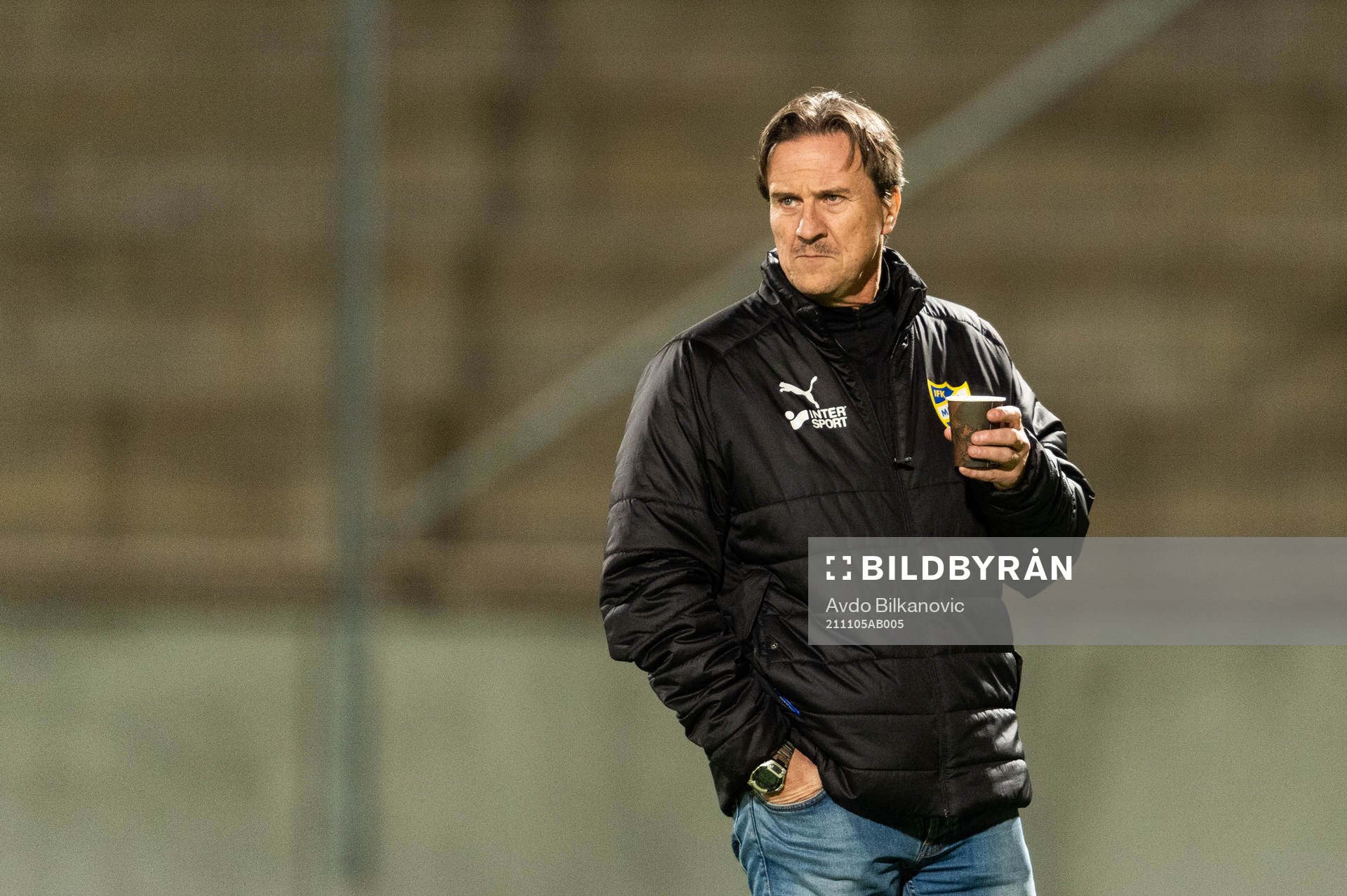 IFK Malmös tränare Per Harrysson inför fotbollsmatchen i Division 1 Södra mellan Lunds BK och IFK Malmö den 5 november 2021 i Lund.