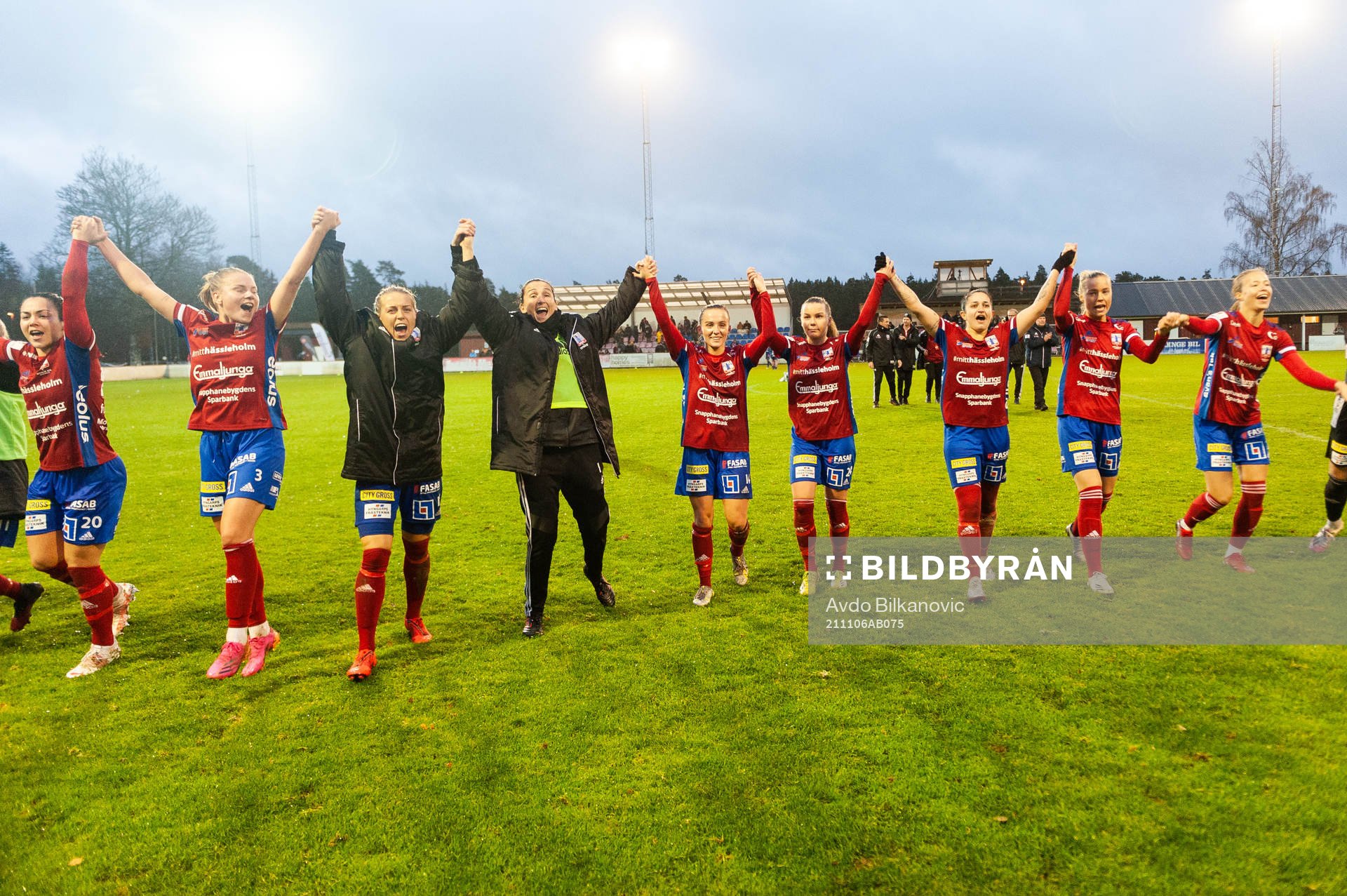 Vittsjös spelare jublar
