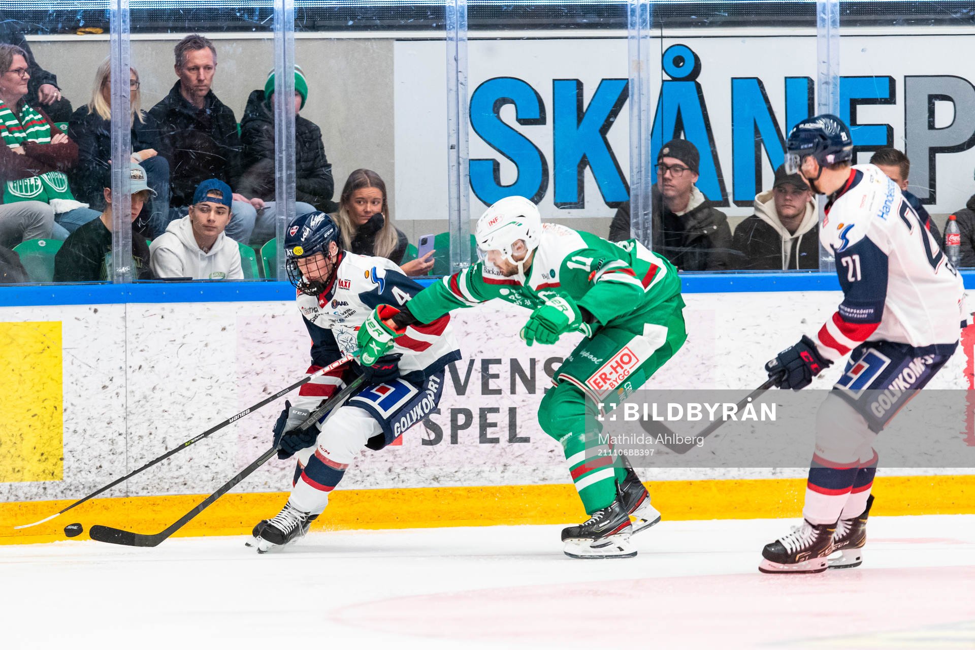 Linköpings Mattias Hävelid  och Rögles Mattias Sjögren