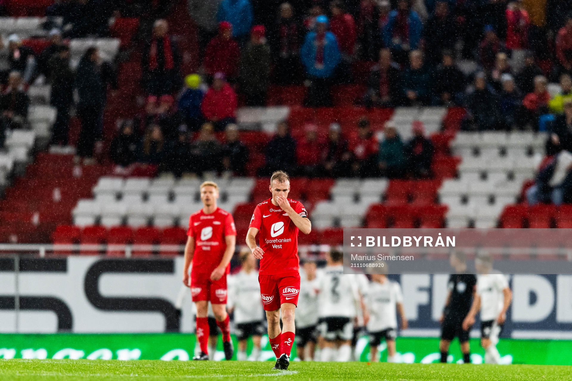 Petter Strand of Brann looks dejected