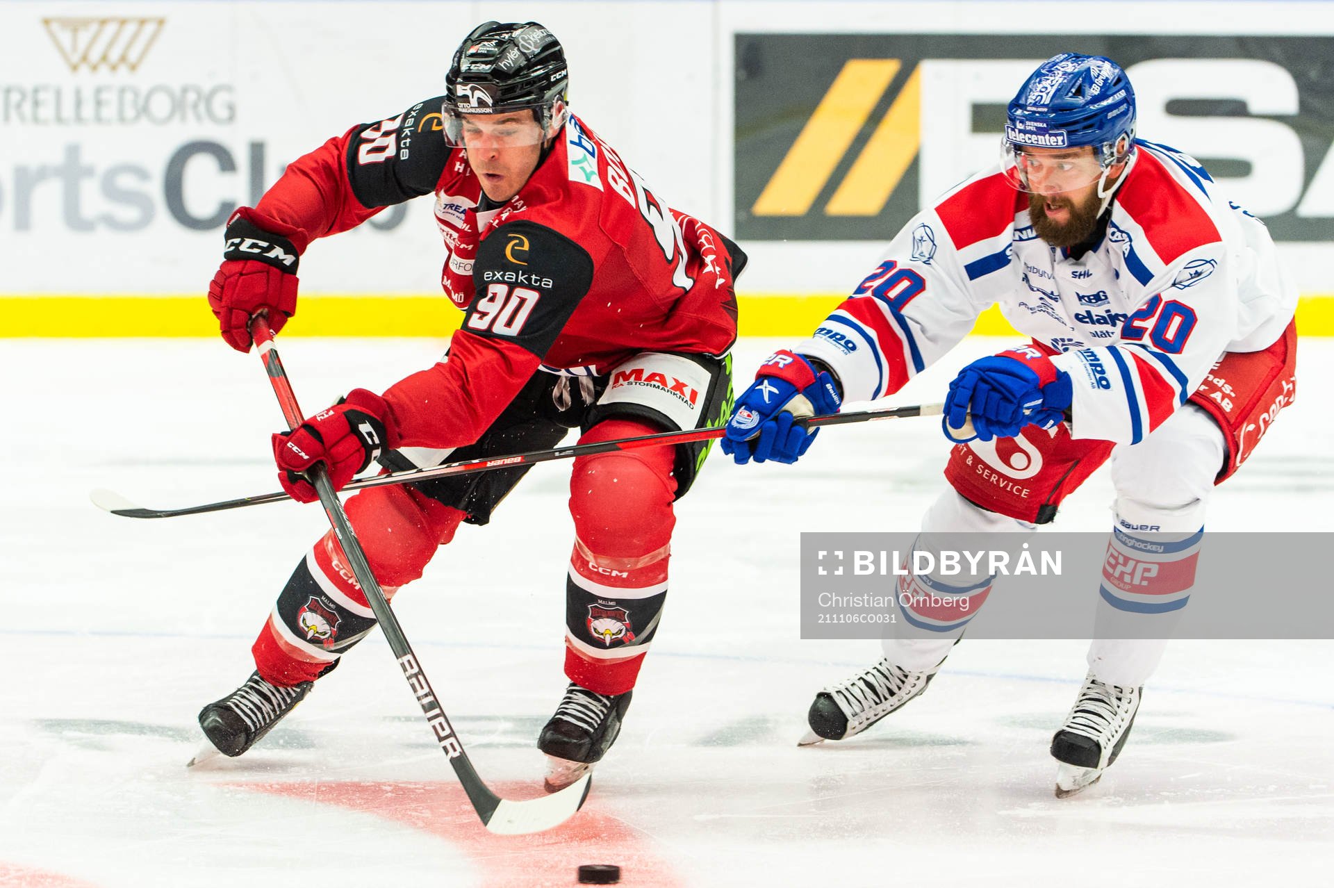 Malmö Redhawks Lance Bouma och Oskarshamns Hynek Zohorna