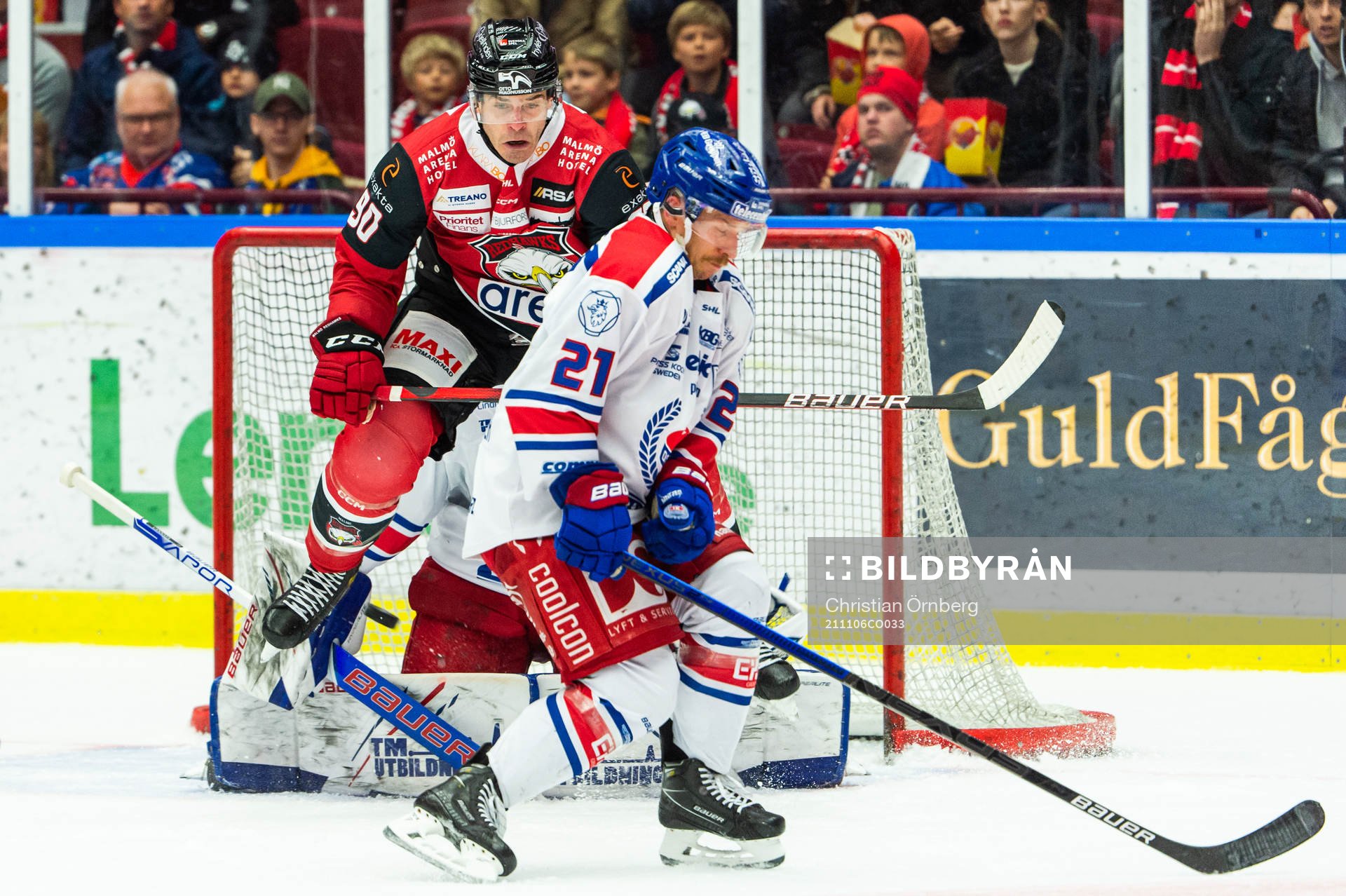 Malmö Redhawks Lance Bouma och Oskarshamns Brian Cooper