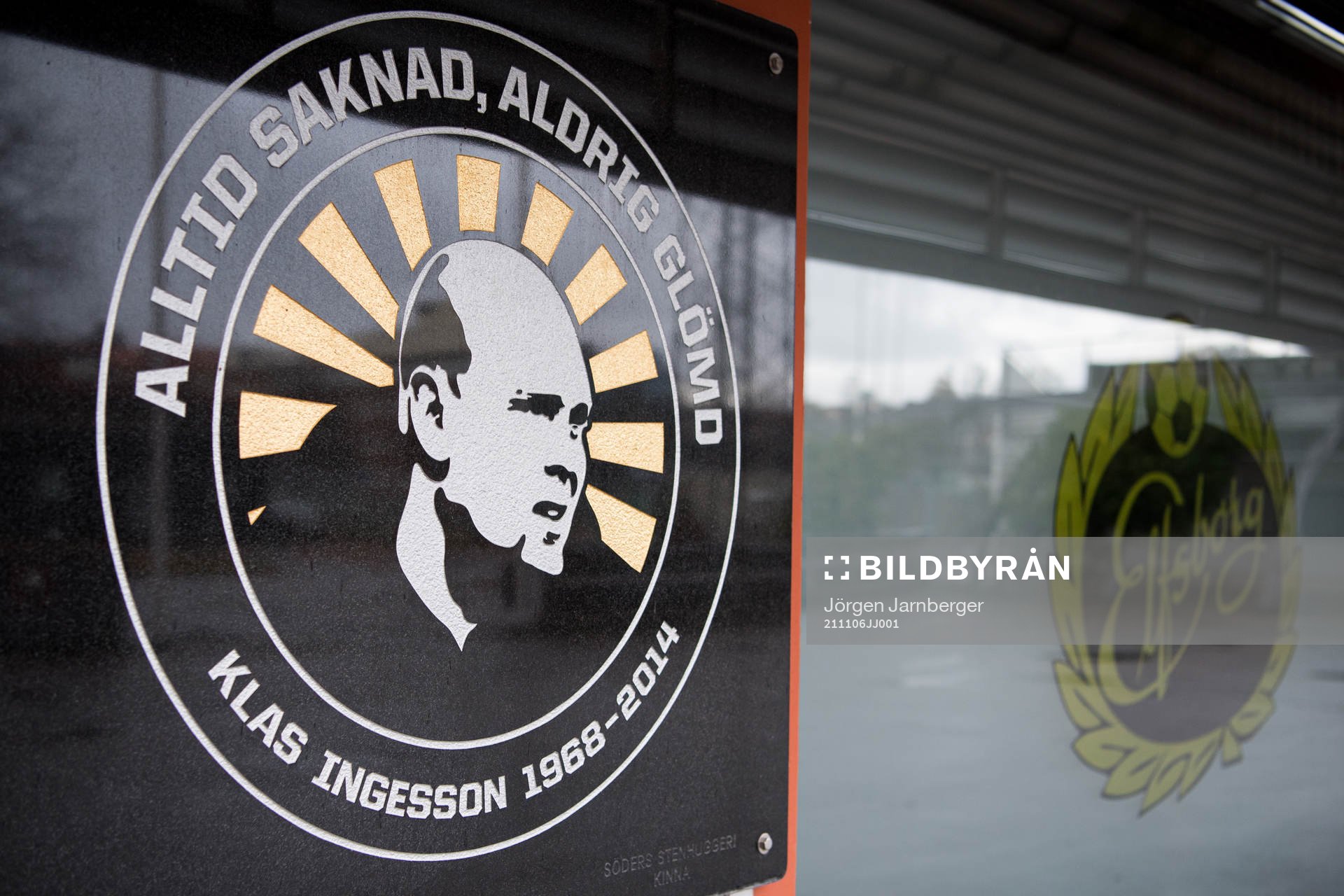 Minnestavla för Klas Ingesson på Borås arena