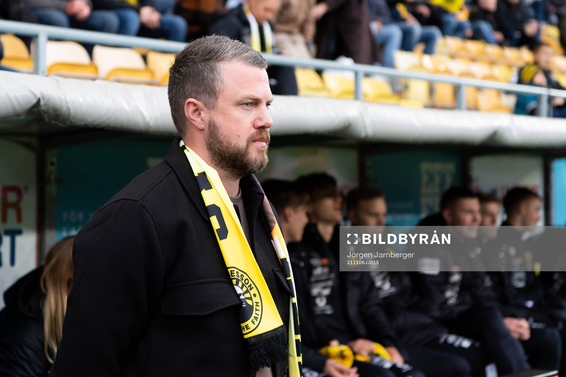 Elfsborgs manager Jimmy Thelin innan fotbollsmatchen i