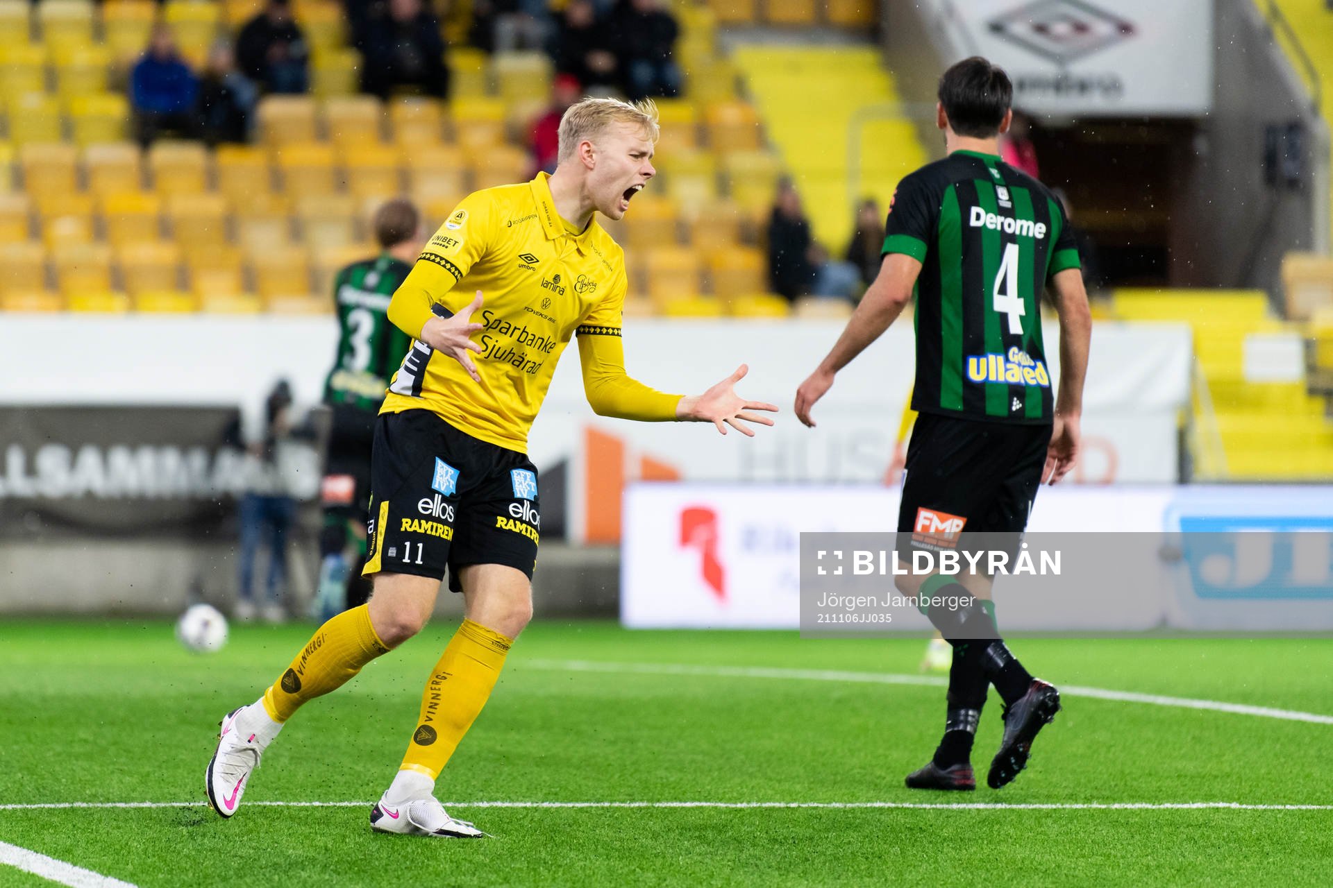 Elfsborgs Sveinn Gudjohnsen deppar en missad målchans