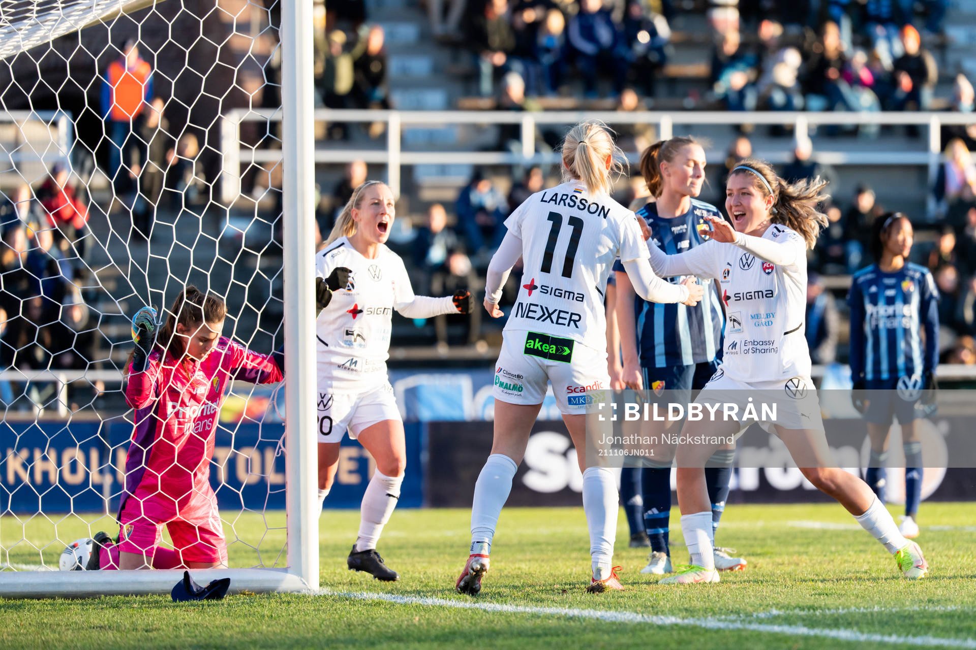 Djurgårdens målvakt Kelsey Daugherty  deppar