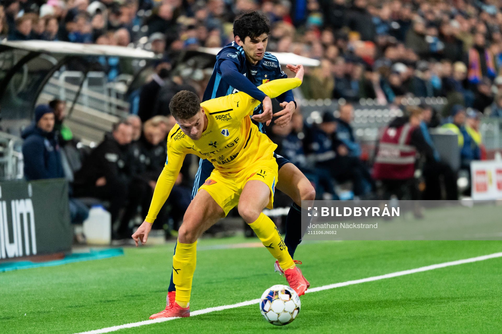 Halmstads Samuel Kroon och  Djurgårdens Jesper Nyholm