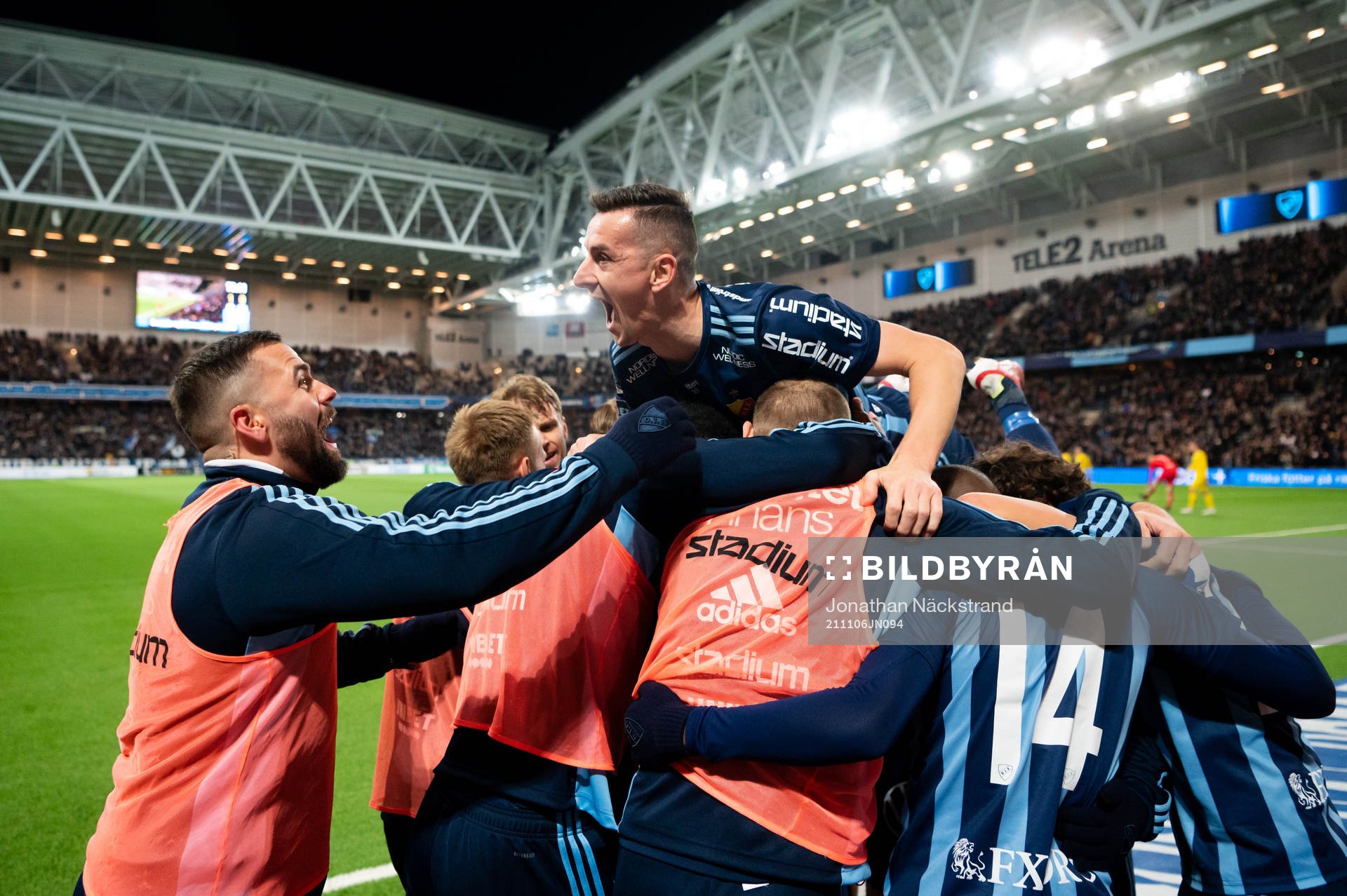 Djurgårdens spelare jublar