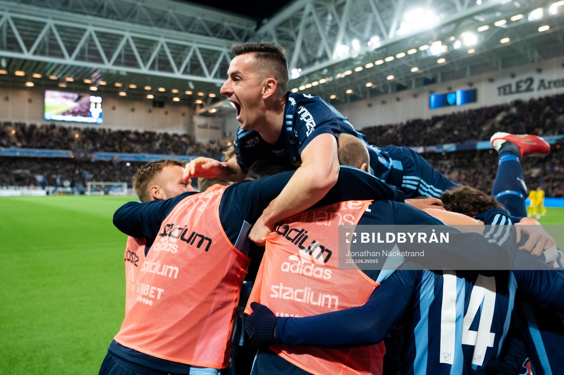 Djurgårdens spelare jublar
