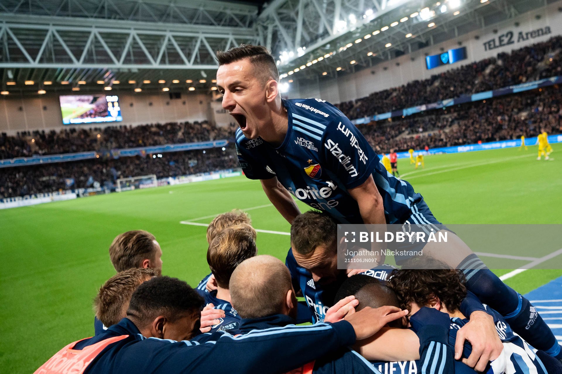 Djurgårdens spelare jublar