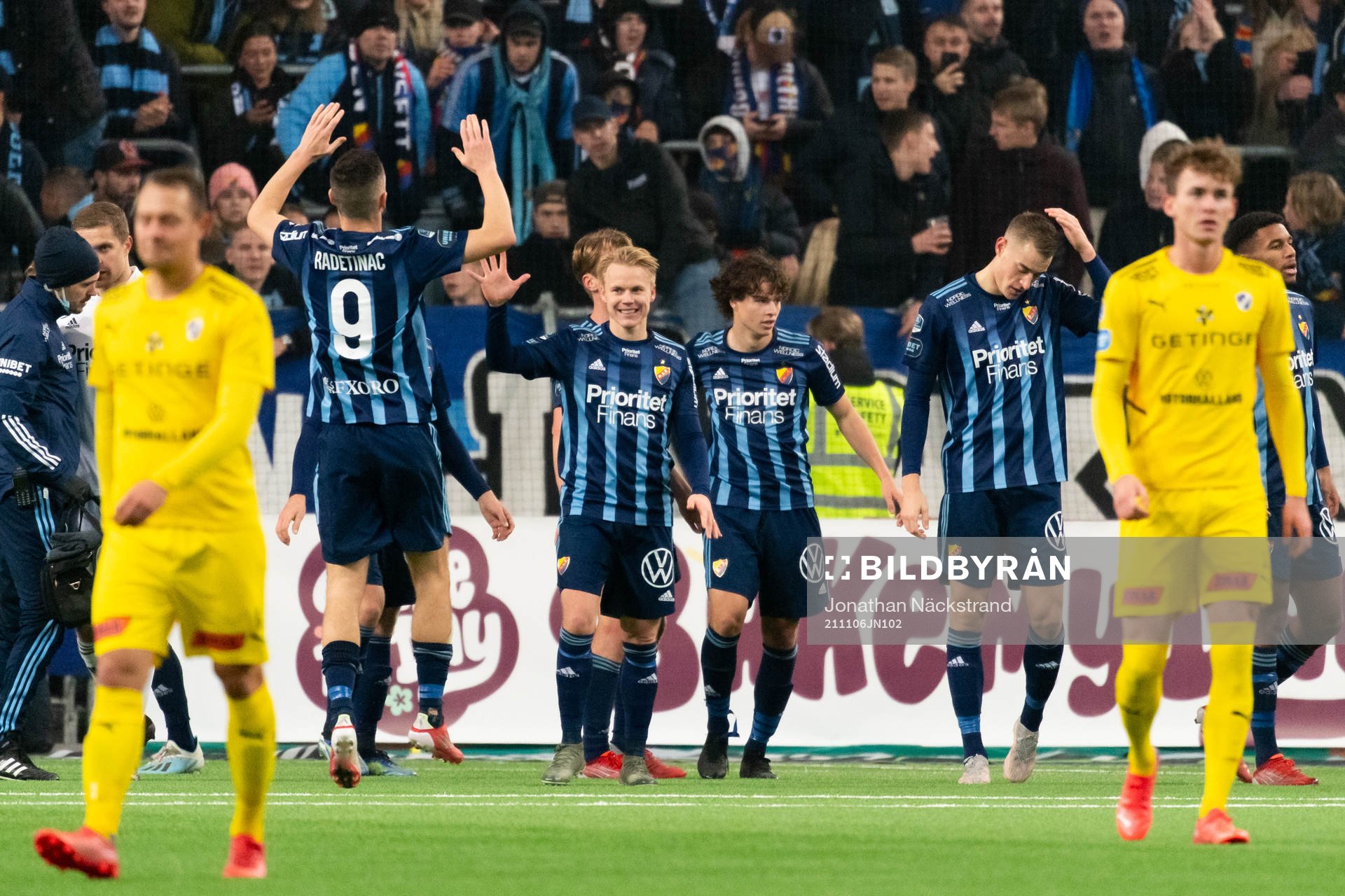 Djurgårdens spelare jublar
