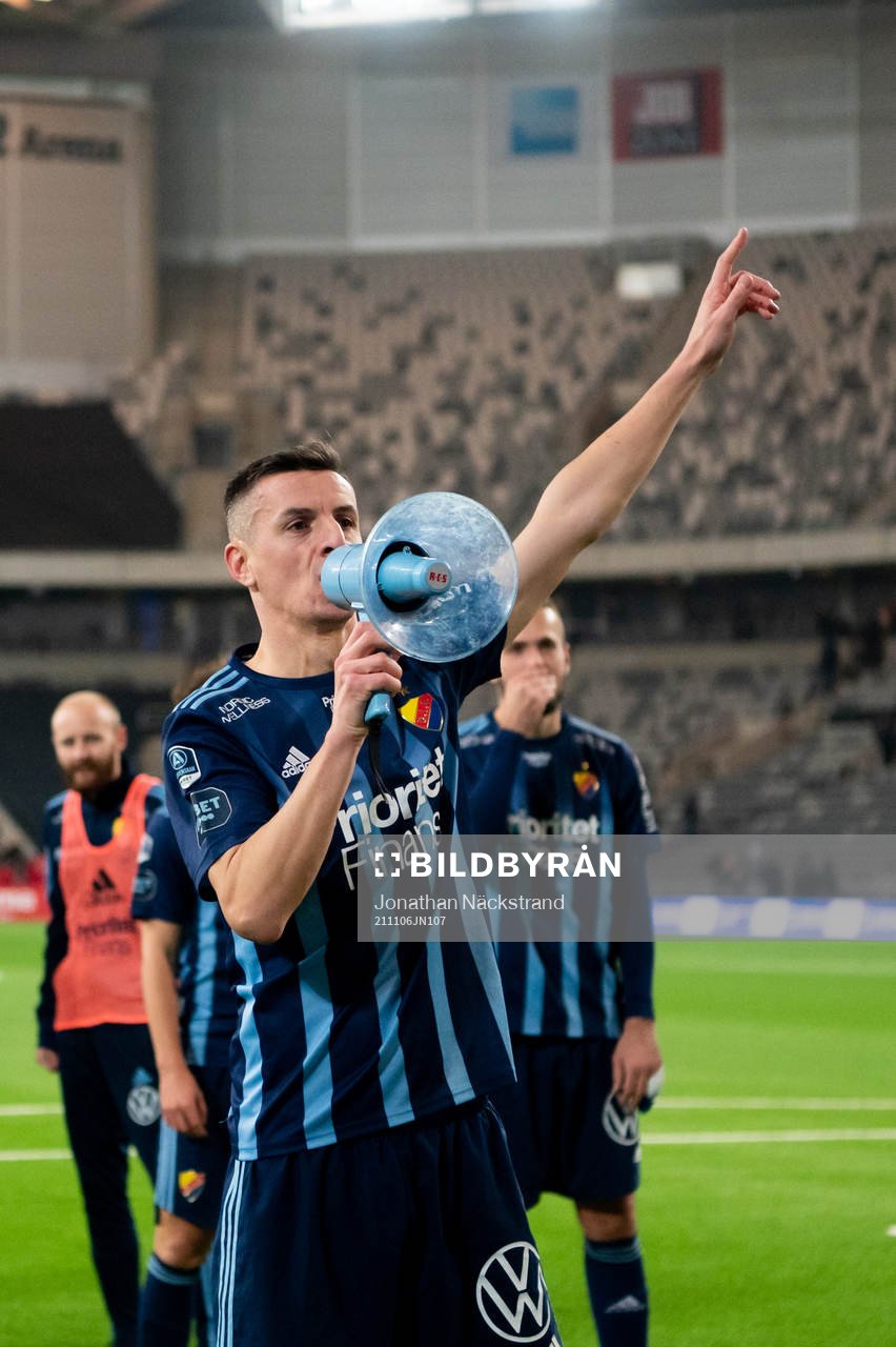 Djurgårdens Haris Radetinac jublar