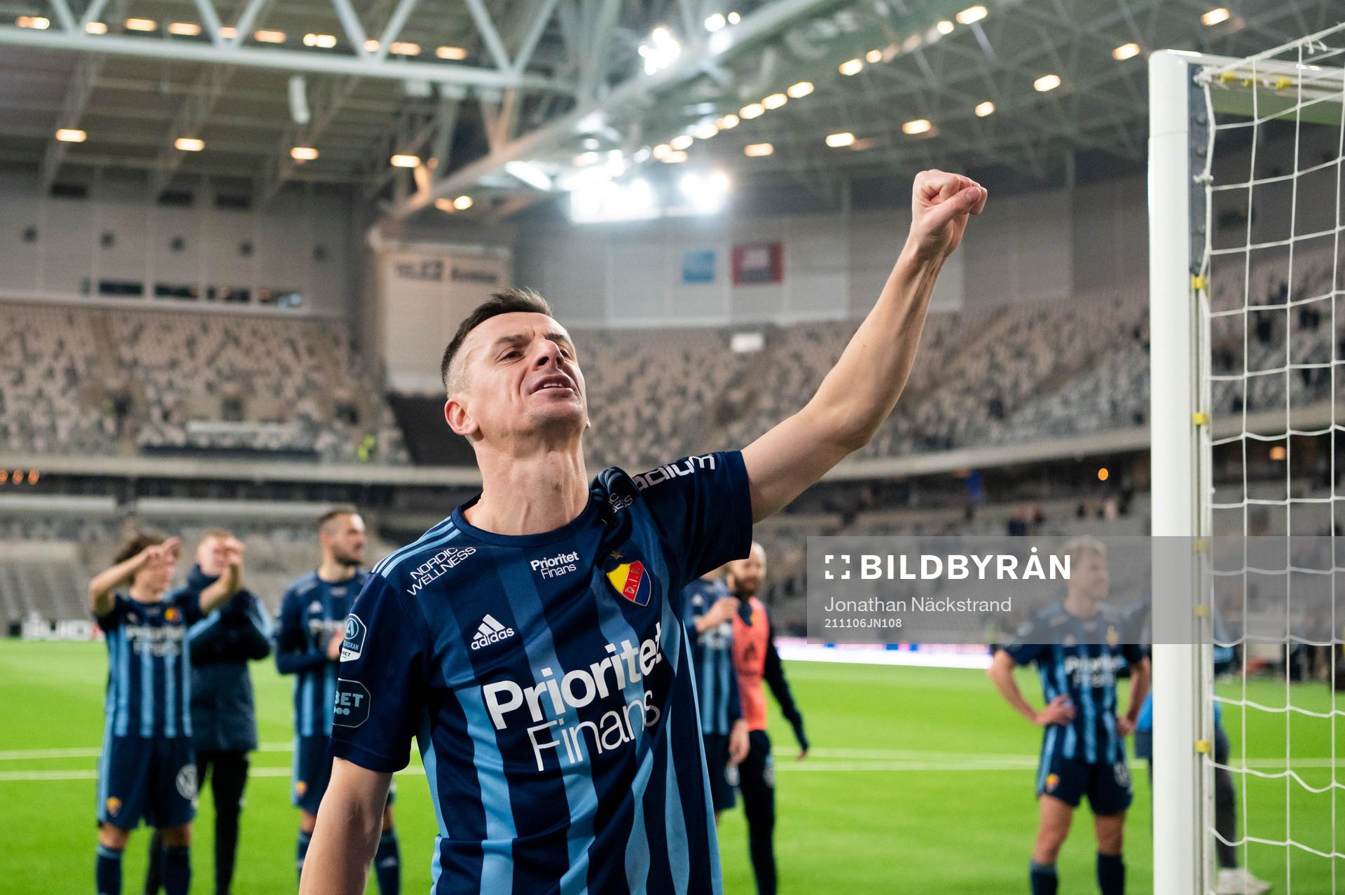 Djurgårdens Haris Radetinac jublar