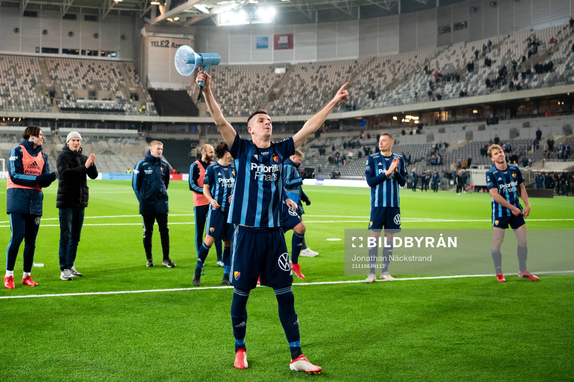 Djurgårdens Haris Radetinac jublar