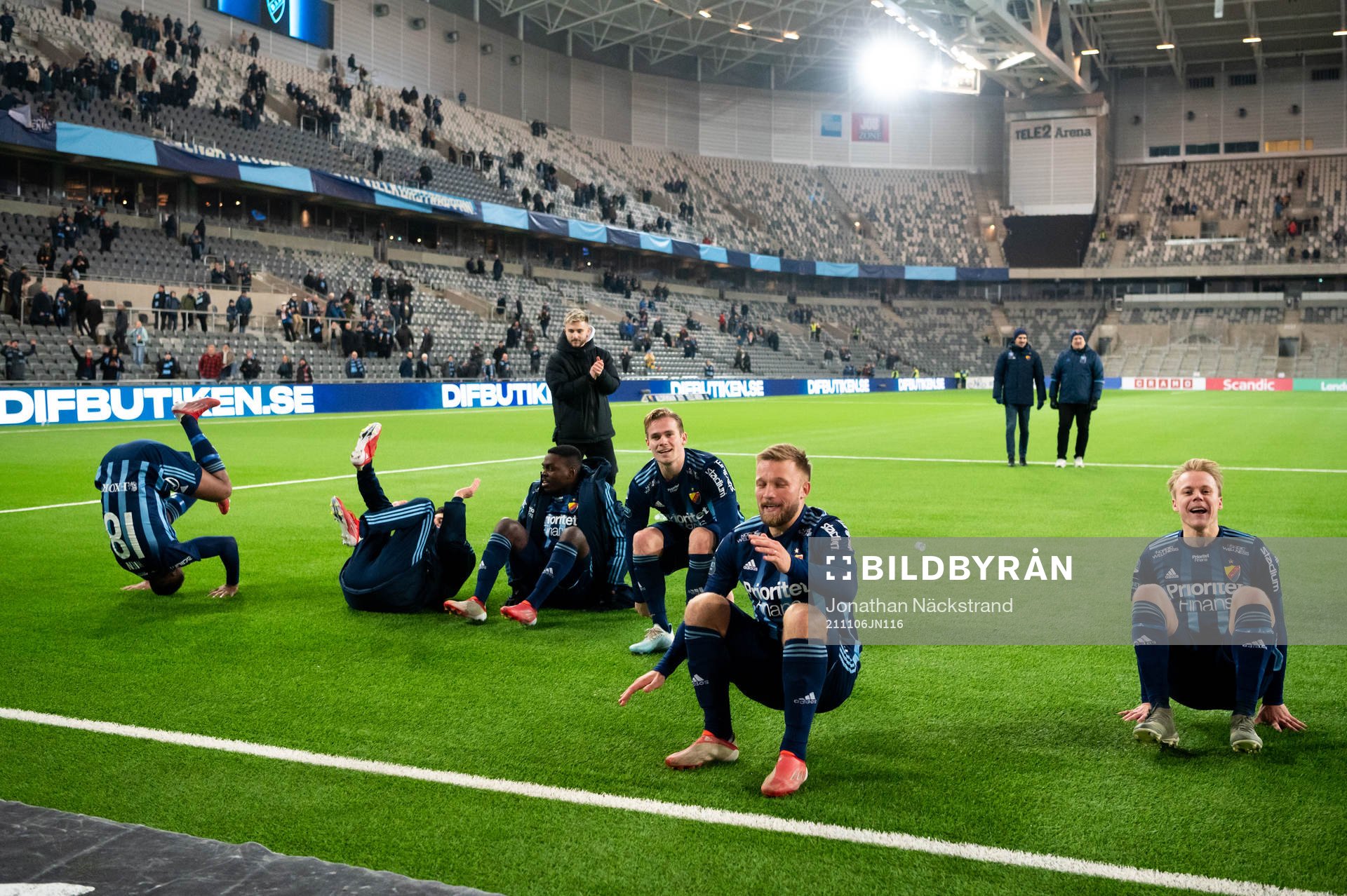 Djurgårdens spelare jublar