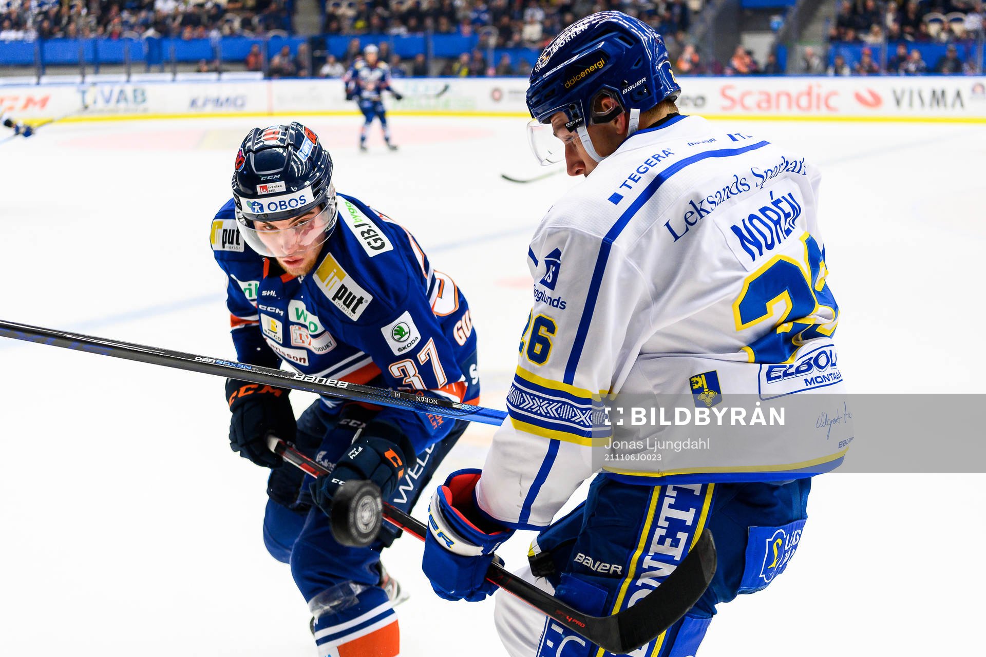 Växjös Glenn Gustafsson och Leksands Patrik Norén