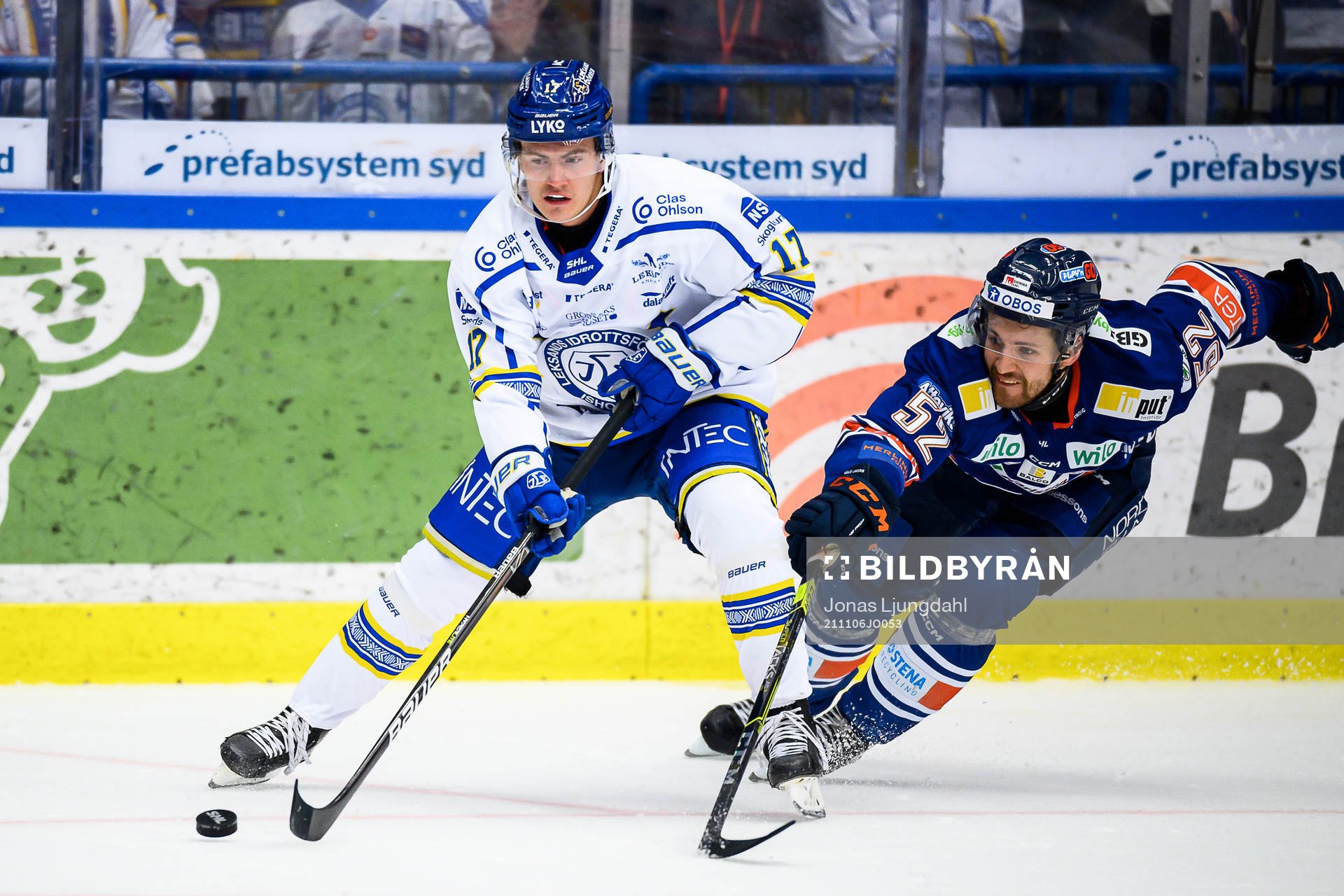 Leksands Erik Hedlund  och Växjös Arvid Lundberg