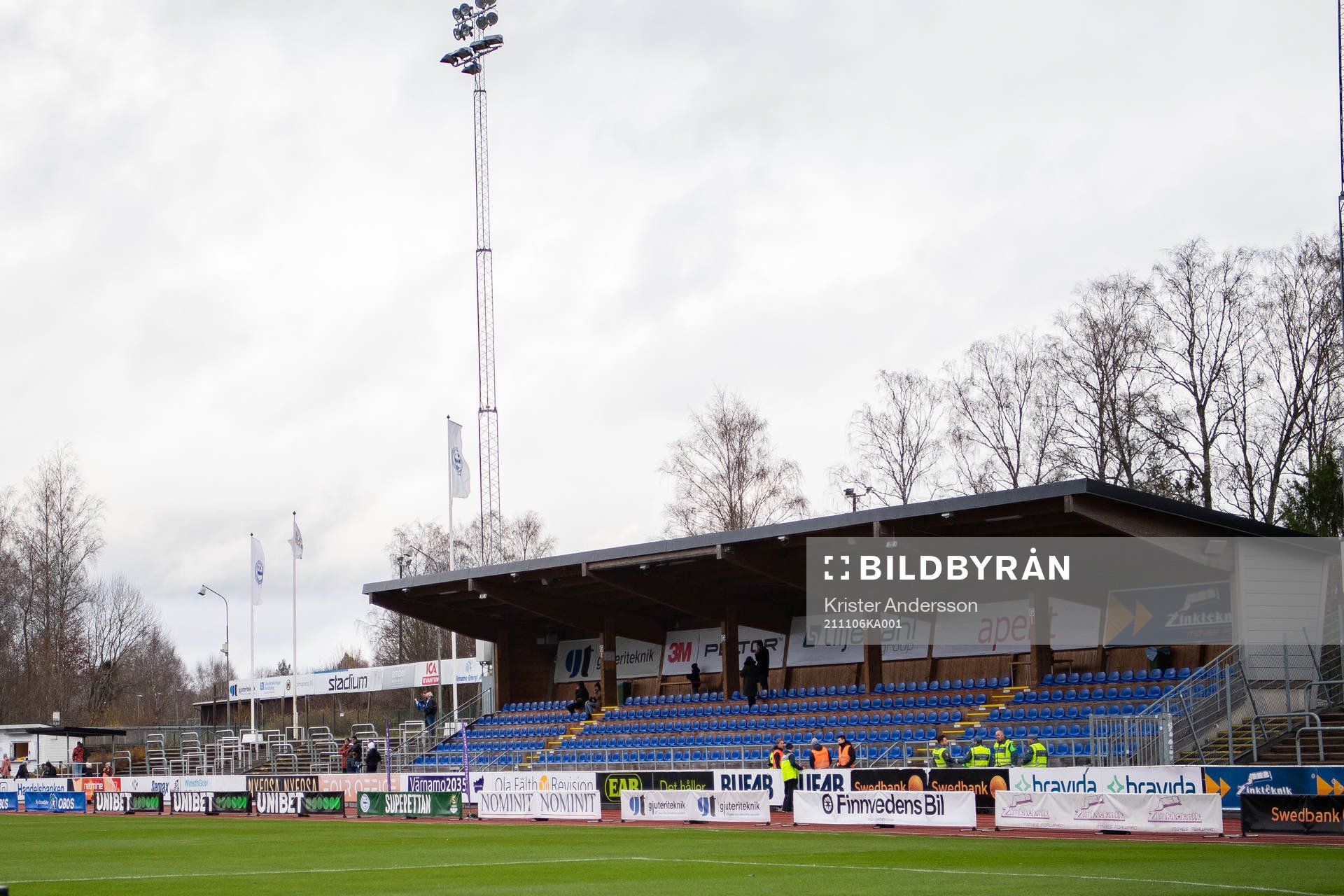 Finnvedsvallen före fotbollsmatchen i Superettan mellan