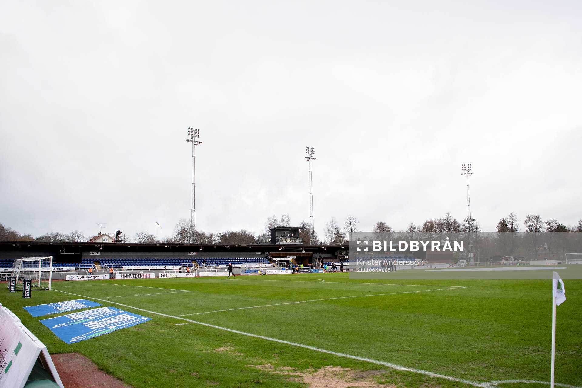 Finnvedsvallen före fotbollsmatchen i Superettan mellan